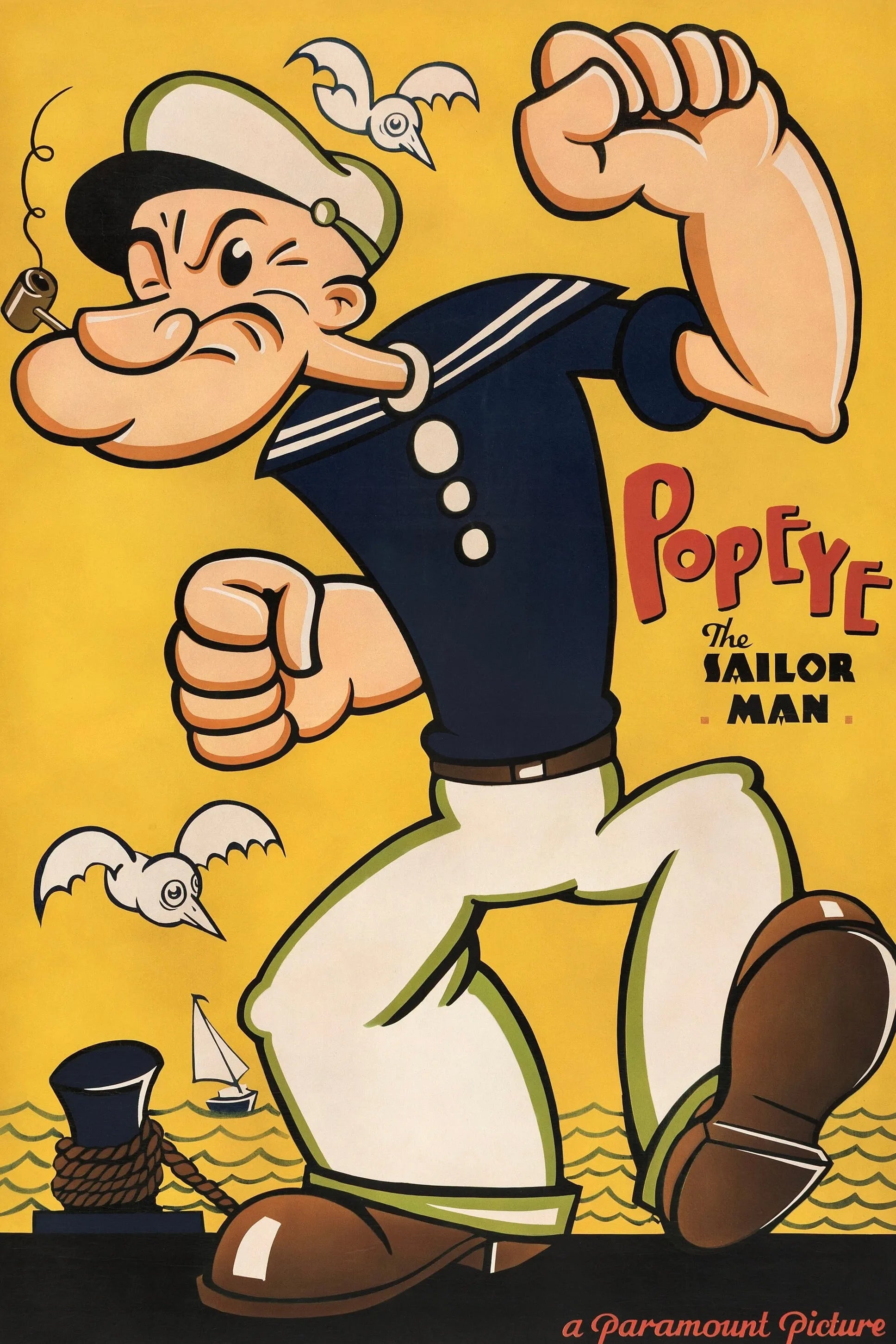 POPEYE, 1934, AFFICHE VINTAGE CINÉMA RÉTRO, HQ