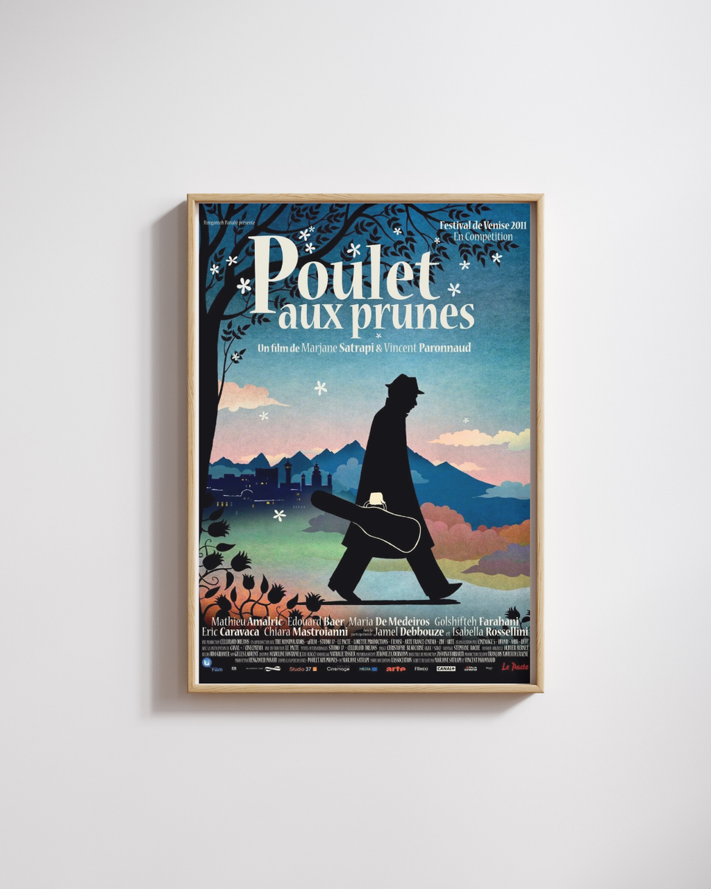 POULET AUX PRUNES, MATHIEU AMALRIC, 2011, Repro affiche cinema VINTAGE, HQ