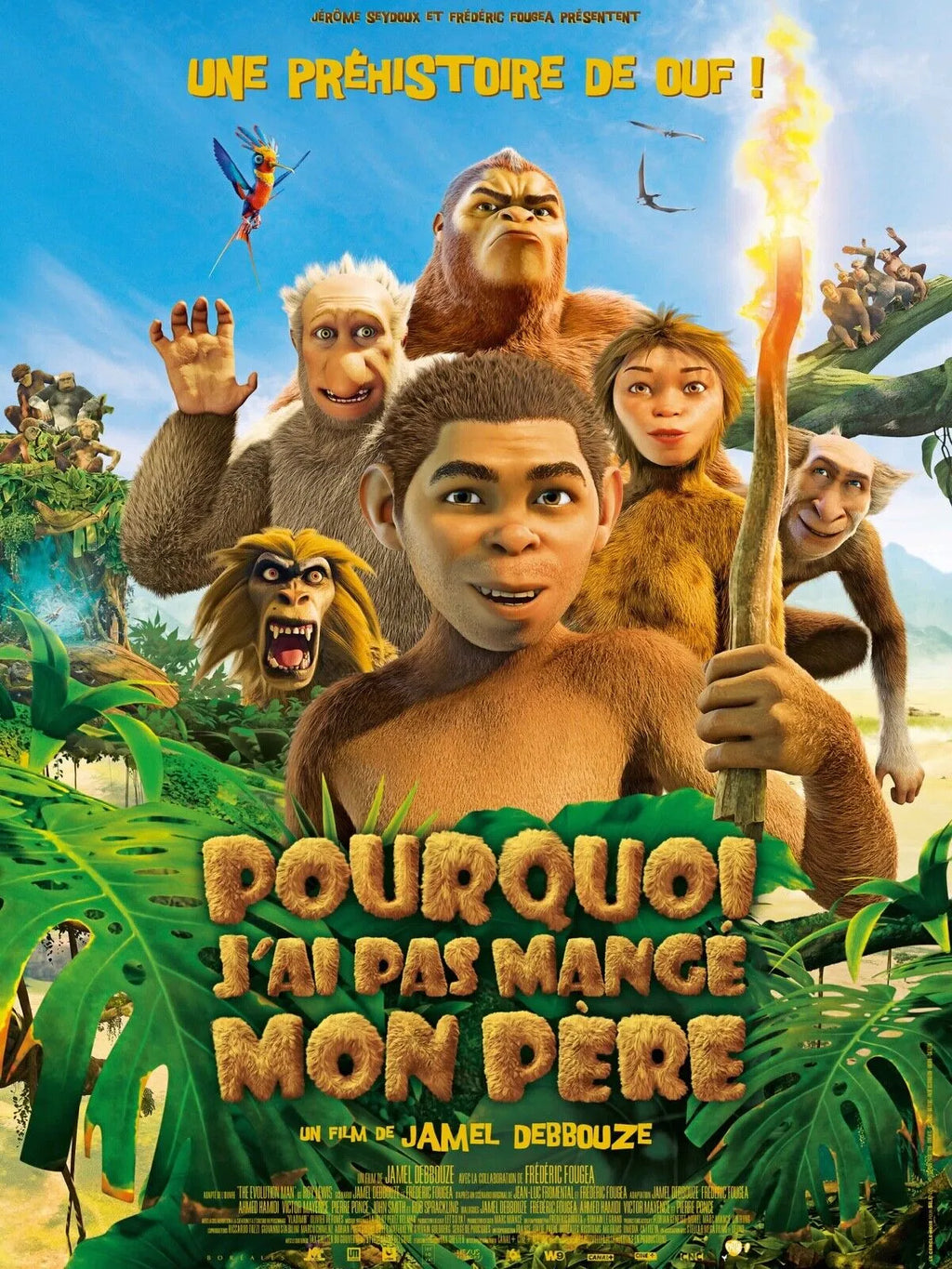POURQUOI J'AI PAS MANGÉ MON PÈRE, JAMEL DEBBOUZE, 2015, REPRO AFFICHE CINEMA VINTAGE, HQ