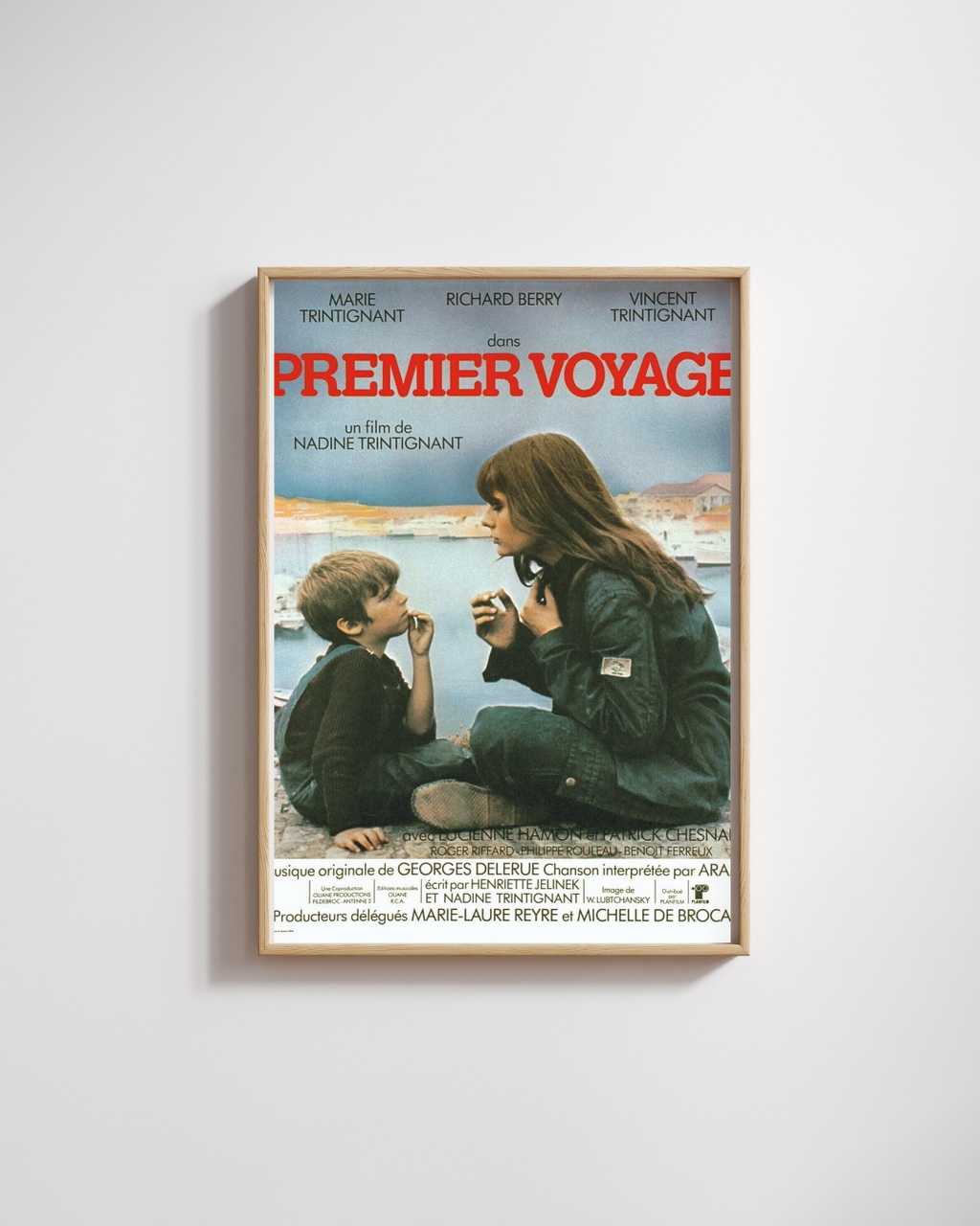 PRIMER VIAJE, MARIE TRINTIGNANT, 1980, Reproducción de carteles de cine VINTAGE, Sede