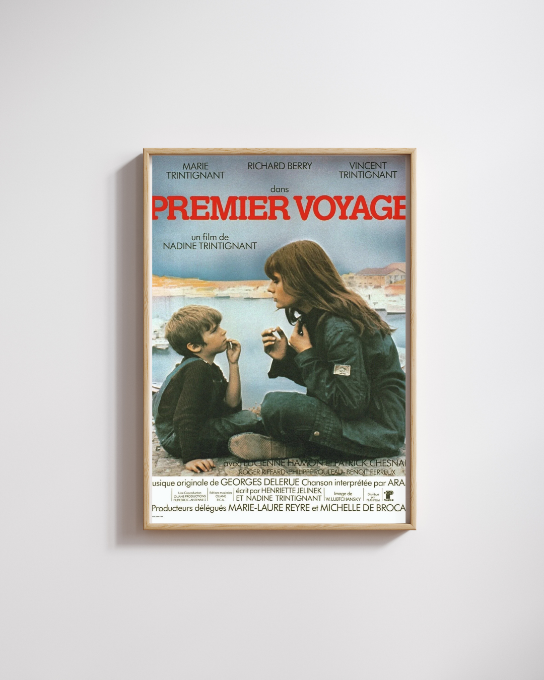 PRIMER VIAJE, MARIE TRINTIGNANT, 1980, Reproducción de carteles de cine VINTAGE, Sede