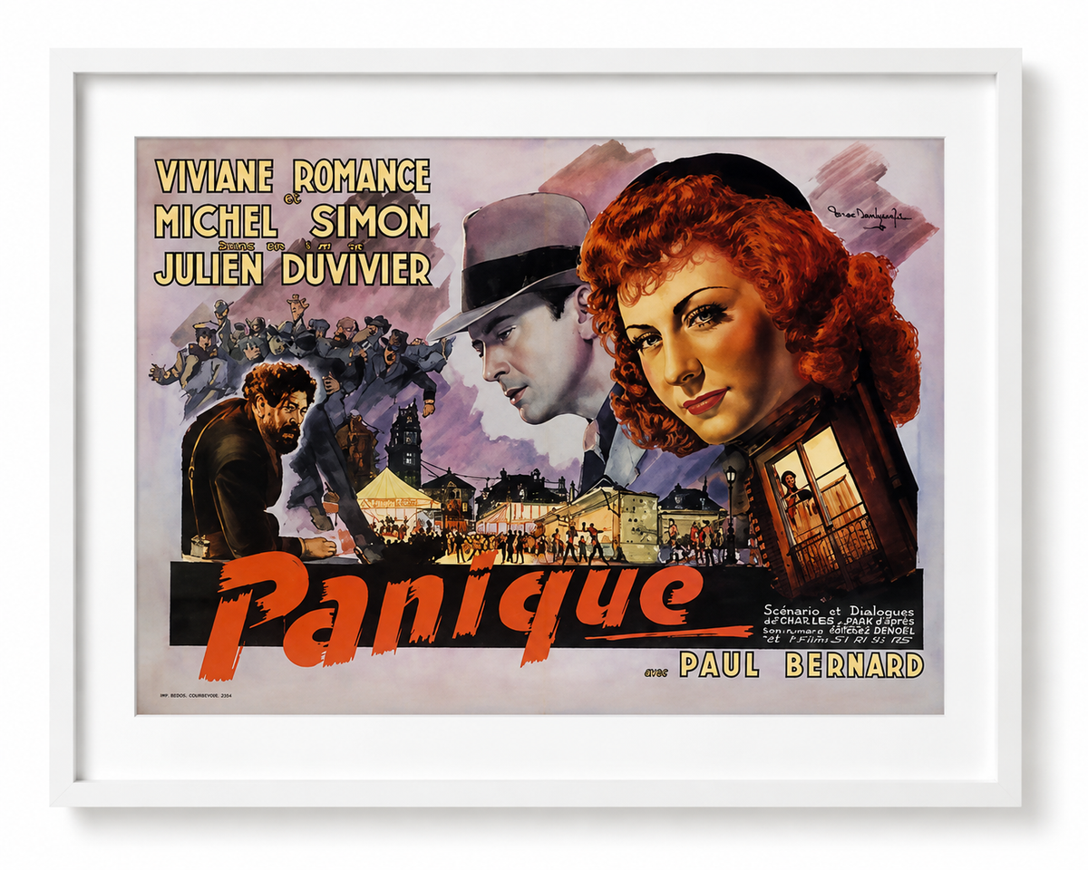 PANIC, VIVIANE ROMANCE, Reprint Vintage Movie Poster, HQ