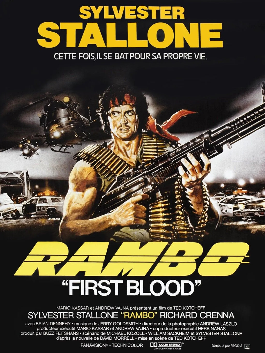 RAMBO, FIRST BLOOD, SYLVESTER STALLONE, 1982, Repro Affiche Cinéma, HQ