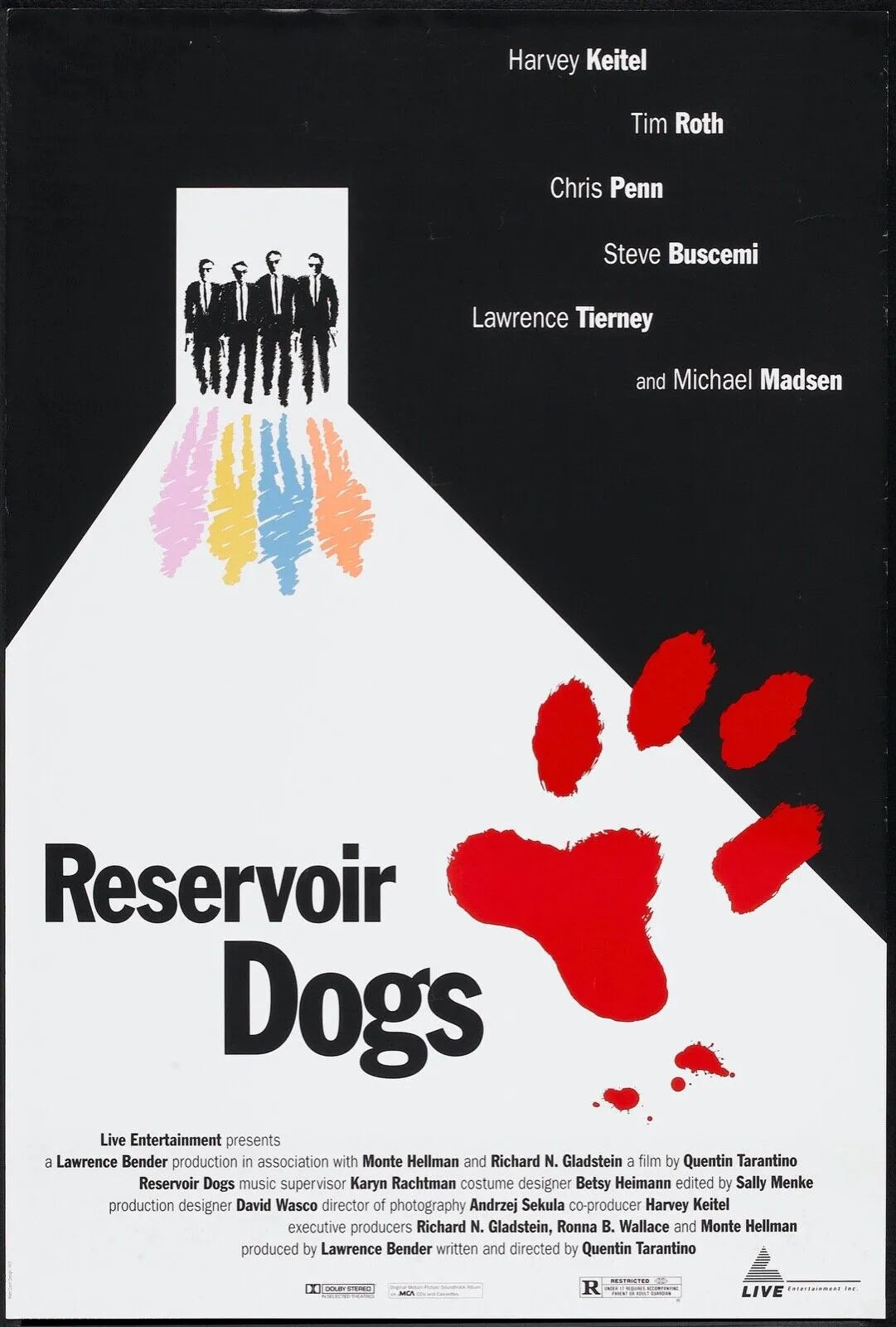 RESERVOIR DOGS, QUENTIN TARANTINO, 1992, REPRO AFFICHE POSTER VINTAGE HQ