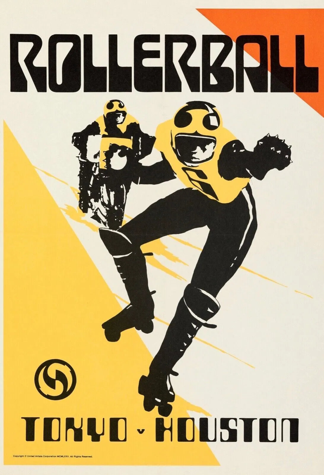 ROLLERBALL, TOKYO - HOUSTON, REPRO AFFICHE SPORT VINTAGE HQ