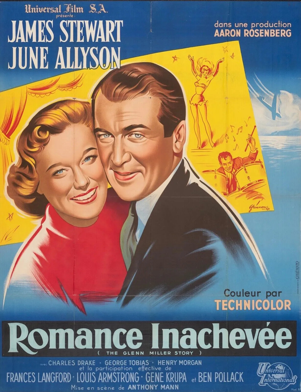 ROMANCE INACABADO, JAMES STEWART, REPRODUCCIÓN DE CARTEL DE CINE VINTAGE DE ALTA CALIDAD