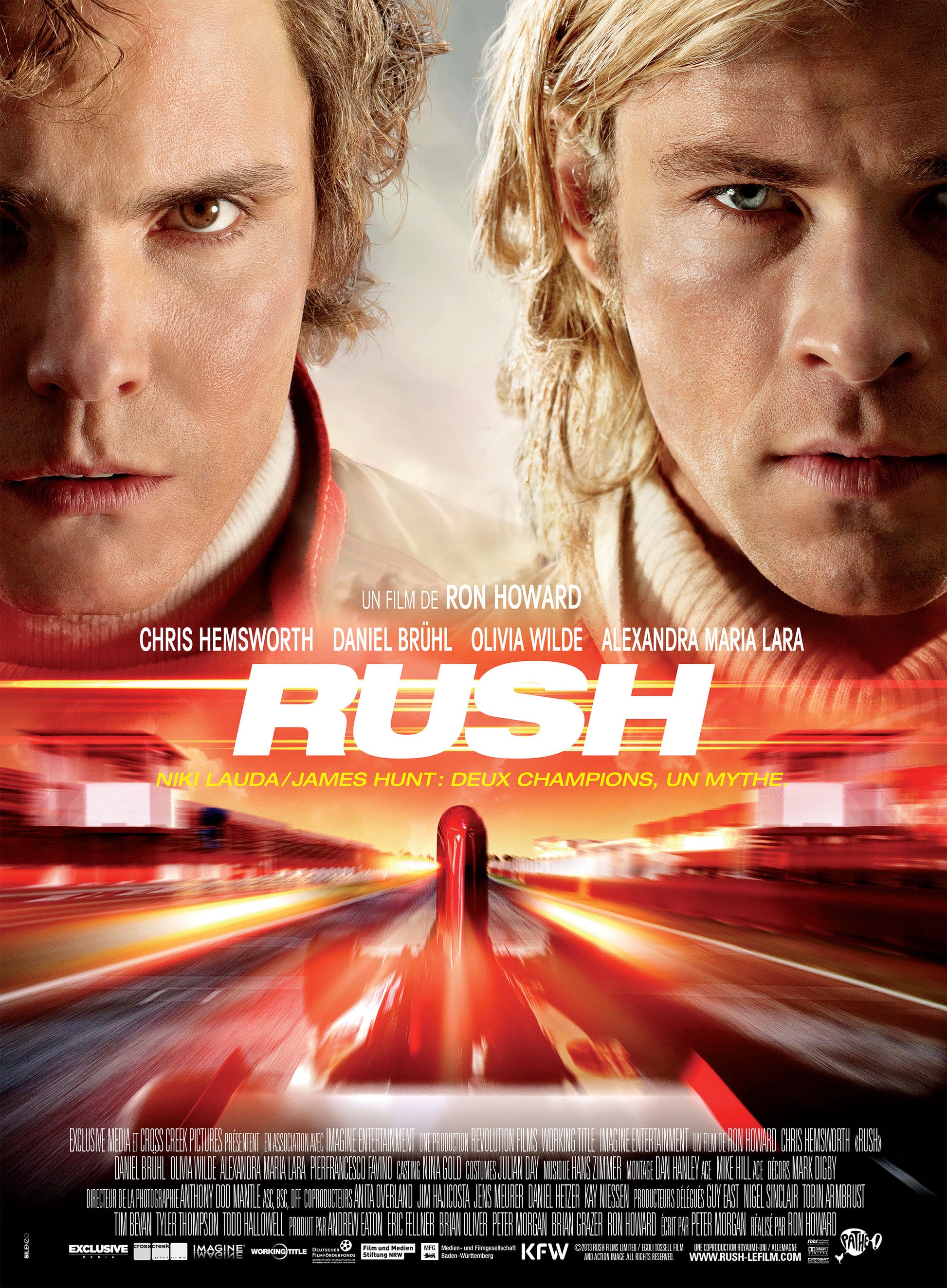 RUSH (2013) | CHRIS HEMSWORTH – DANIEL BRÜHL | POSTER CINÉMA VINTAGE | POSTER HUB STUDIO RÉTRO | HQ