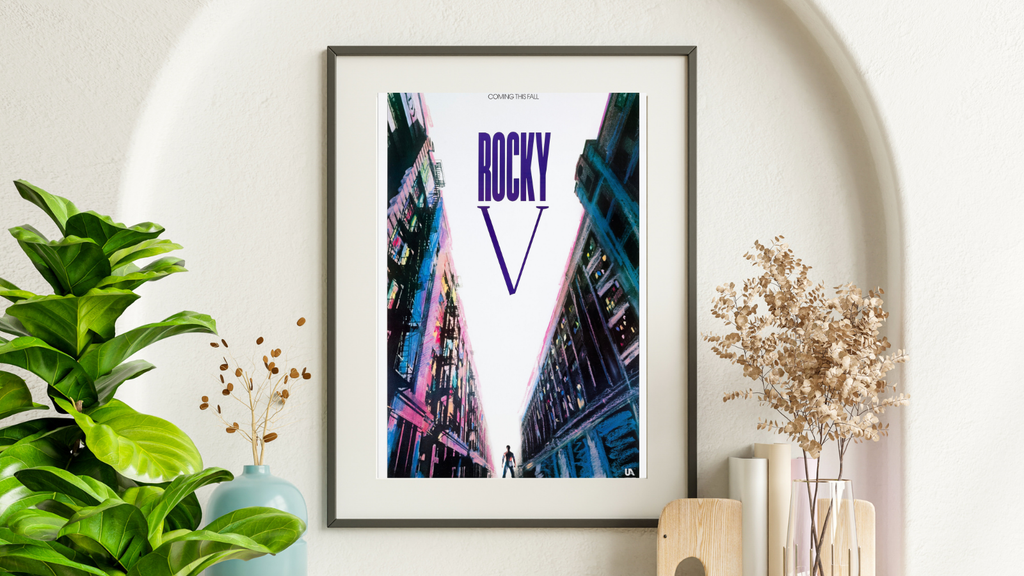 Affiche Rocky V (1990) avec Sylvester Stallone, film culte de boxe. Poster cinéma iconique et urbain – reproduction HQ Poster Hub.