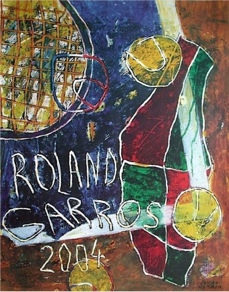 ROLAND GARROS 2004  – POSTER- REPRO MOVIE POSTER, VINTAGE, HQ
