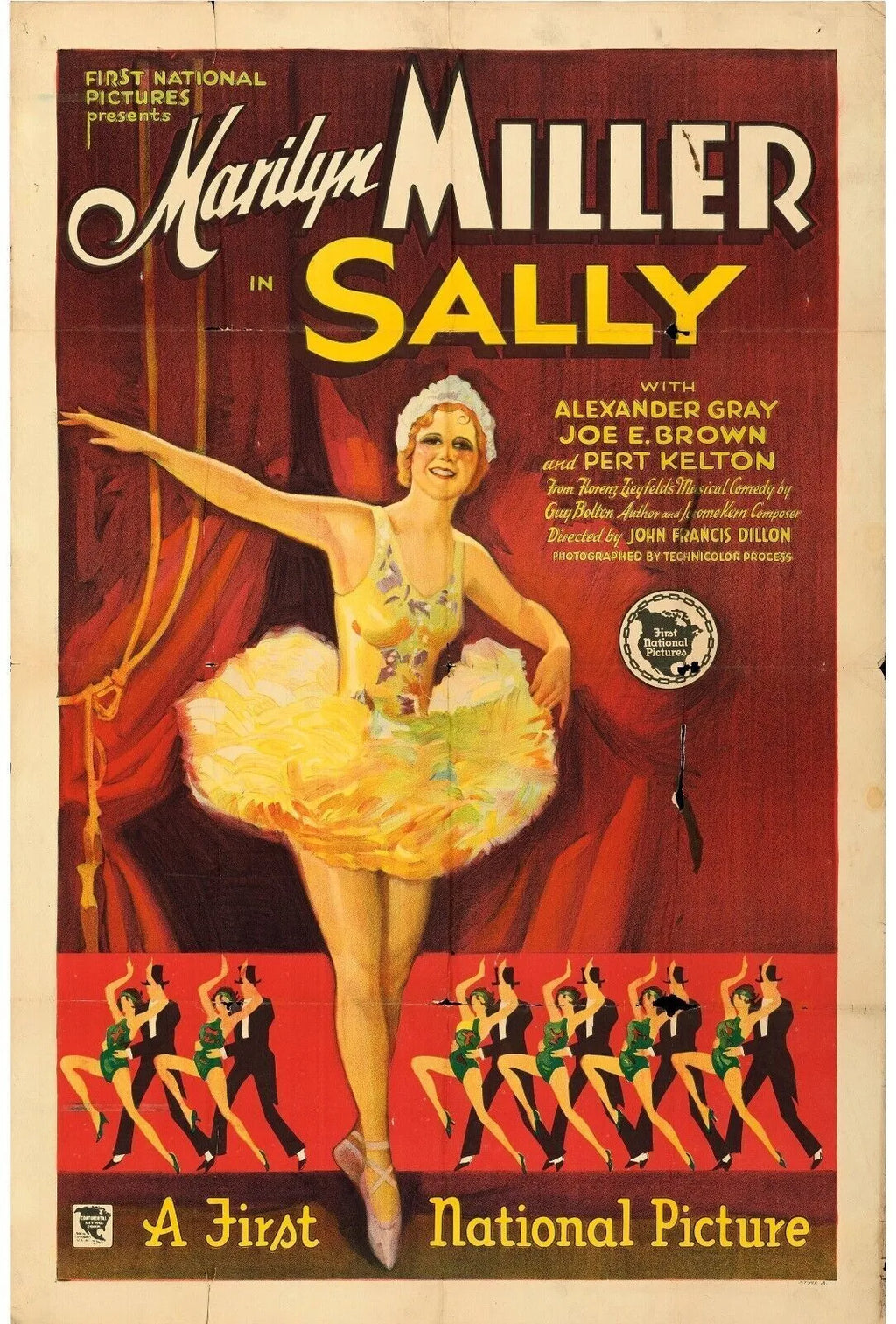 SALLY, MARILYN MILLER, 1929 REPRO AFFICHE CINEMA HQ