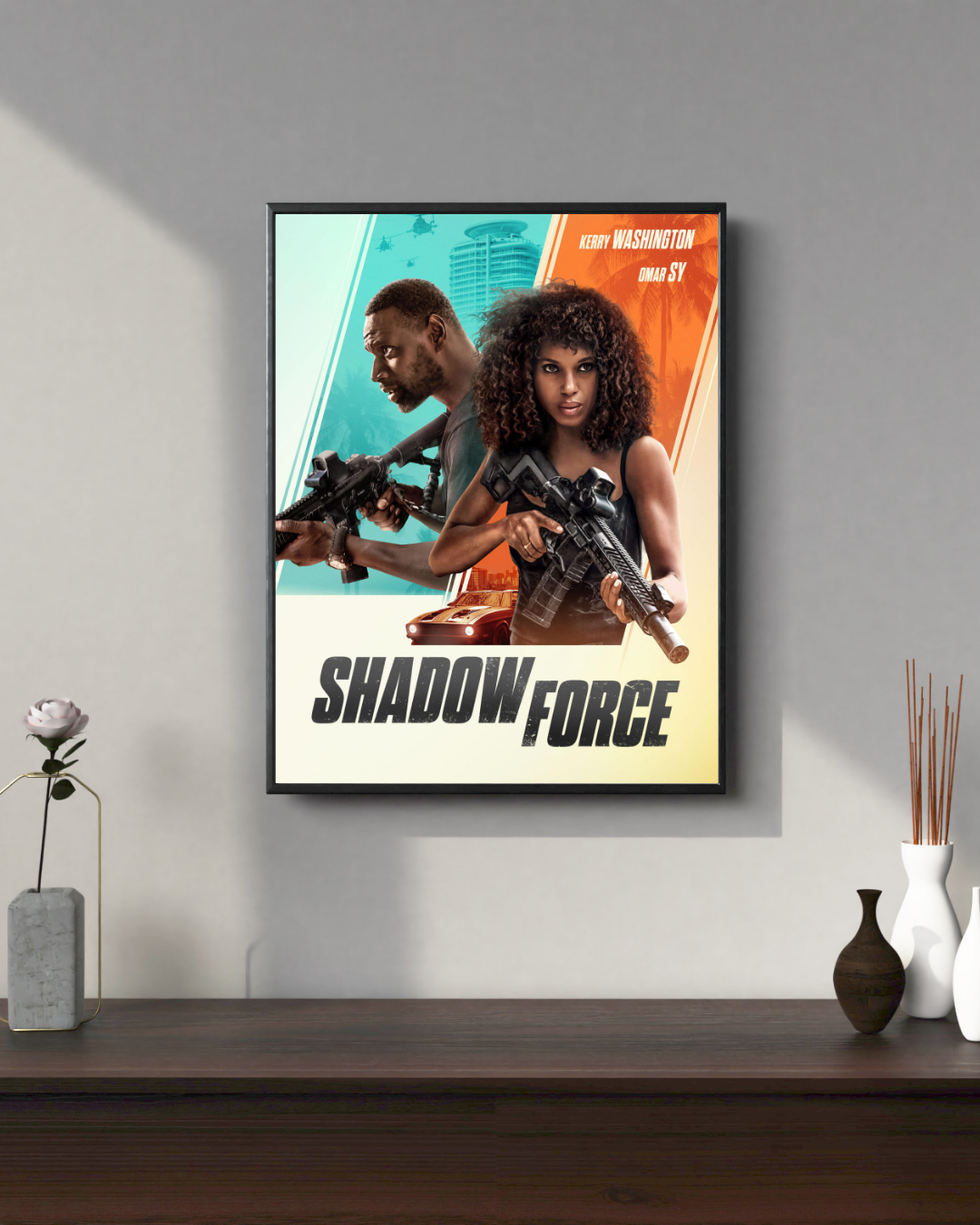 SHADOW FORCE – AFFICHE VINTAGE CINÉMA RÉTRO, 2023, KERRY WASHINGTON
