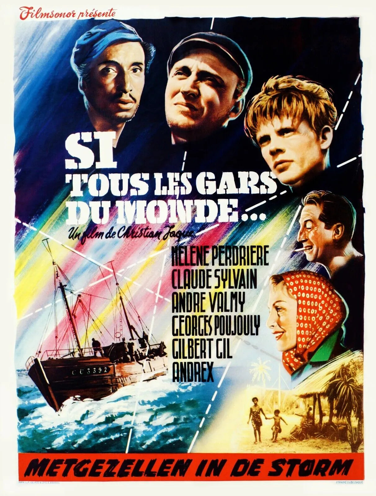 SI TOUS LES GARS DU MONDE, CHRISTIAN-JAQUE, 1942, REPRO AFFICHE CINEMA VINTAGE HQ