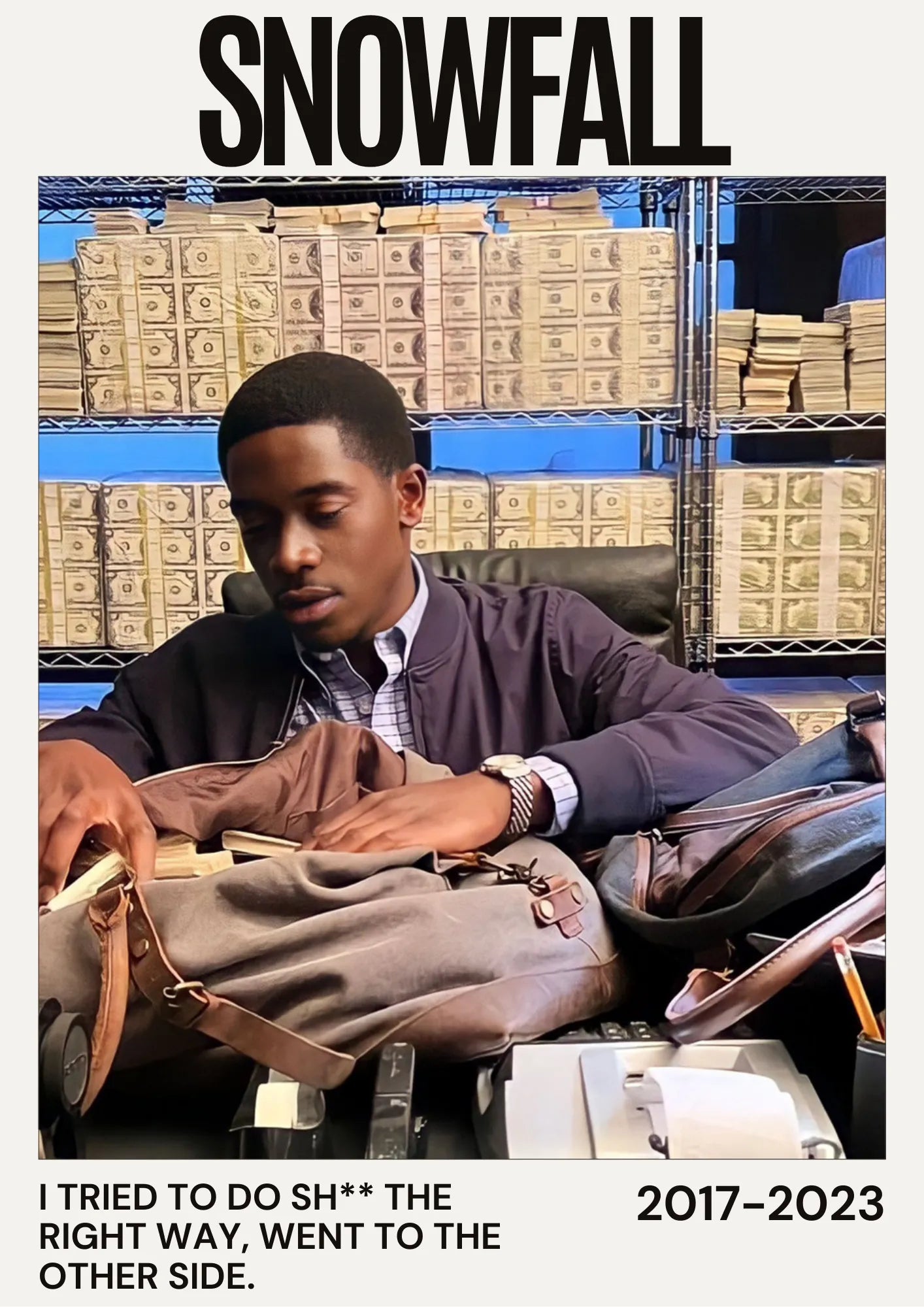 SNOWFALL TV SHOW POSTER HQ DAMSON IDRIS, FRANKLIN SAINT