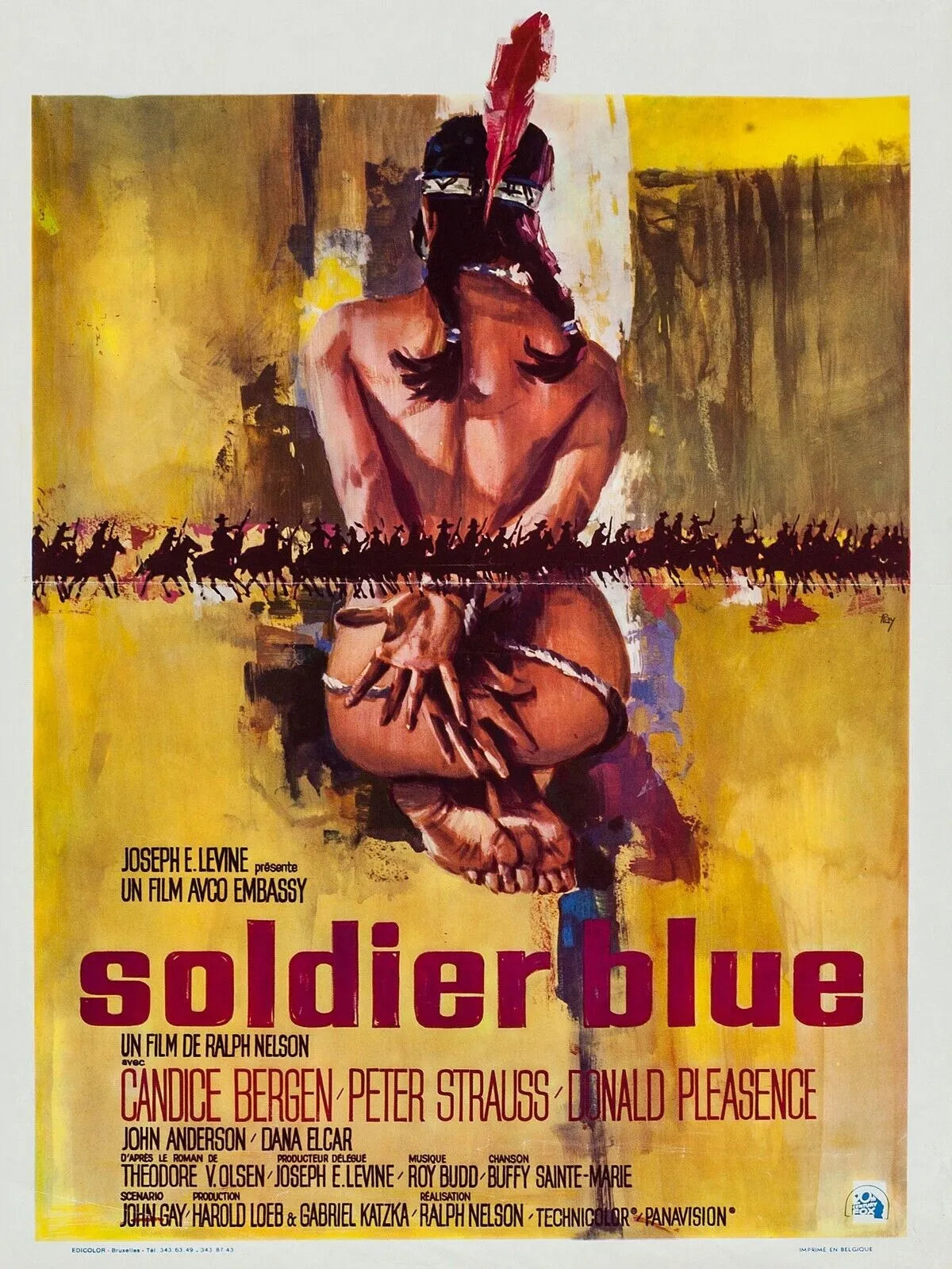 SOLDAT BLEU, SOLDIER BLUE, CANDICE BERGEN, 1970, REPRO AFFICHE CINEMA, HQ