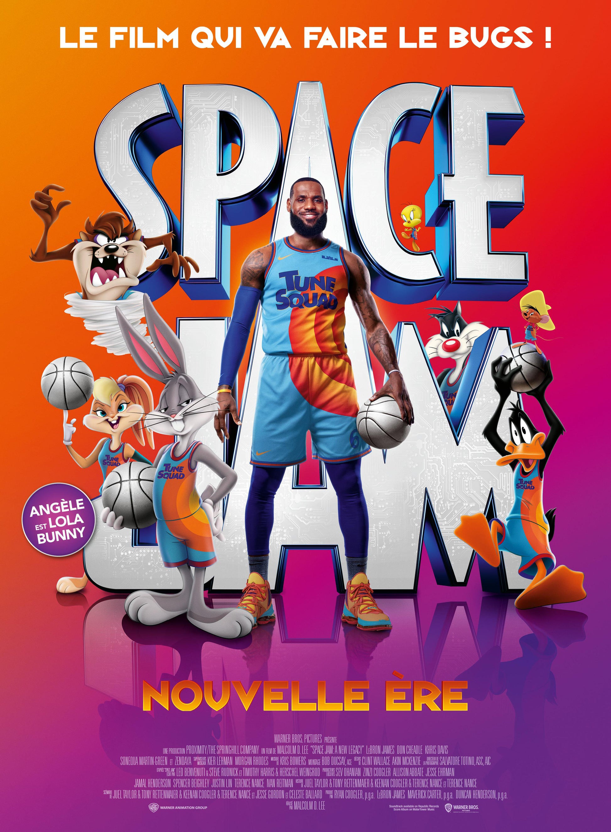 SPACE JAM, NOUVELLE ÈRE, 2021, MICHAEL JORDAN, Repro affiche cinéma VINTAGE HQ
