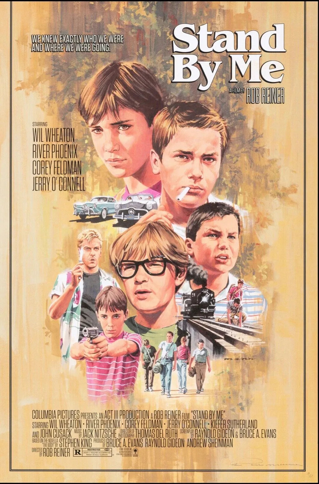 STAND BY ME, ROB REINER, WILL WHEATON, REPRO AFFICHE CINEMA VINTAGE, HQ