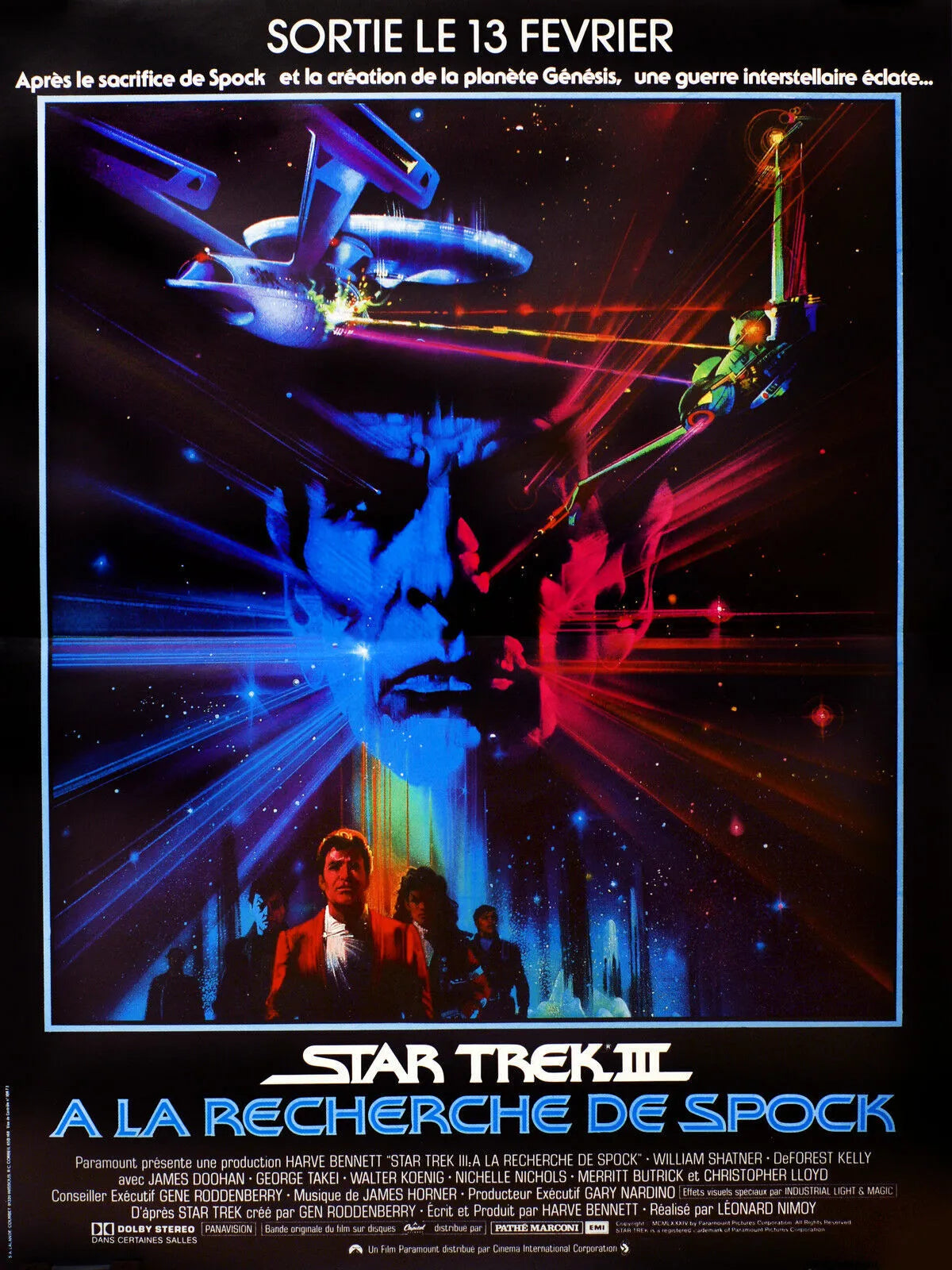 STAR TREK III (A LA RECHERCHE DE SPOCK), REPRO AFFICHE SÉRI TV, HQ