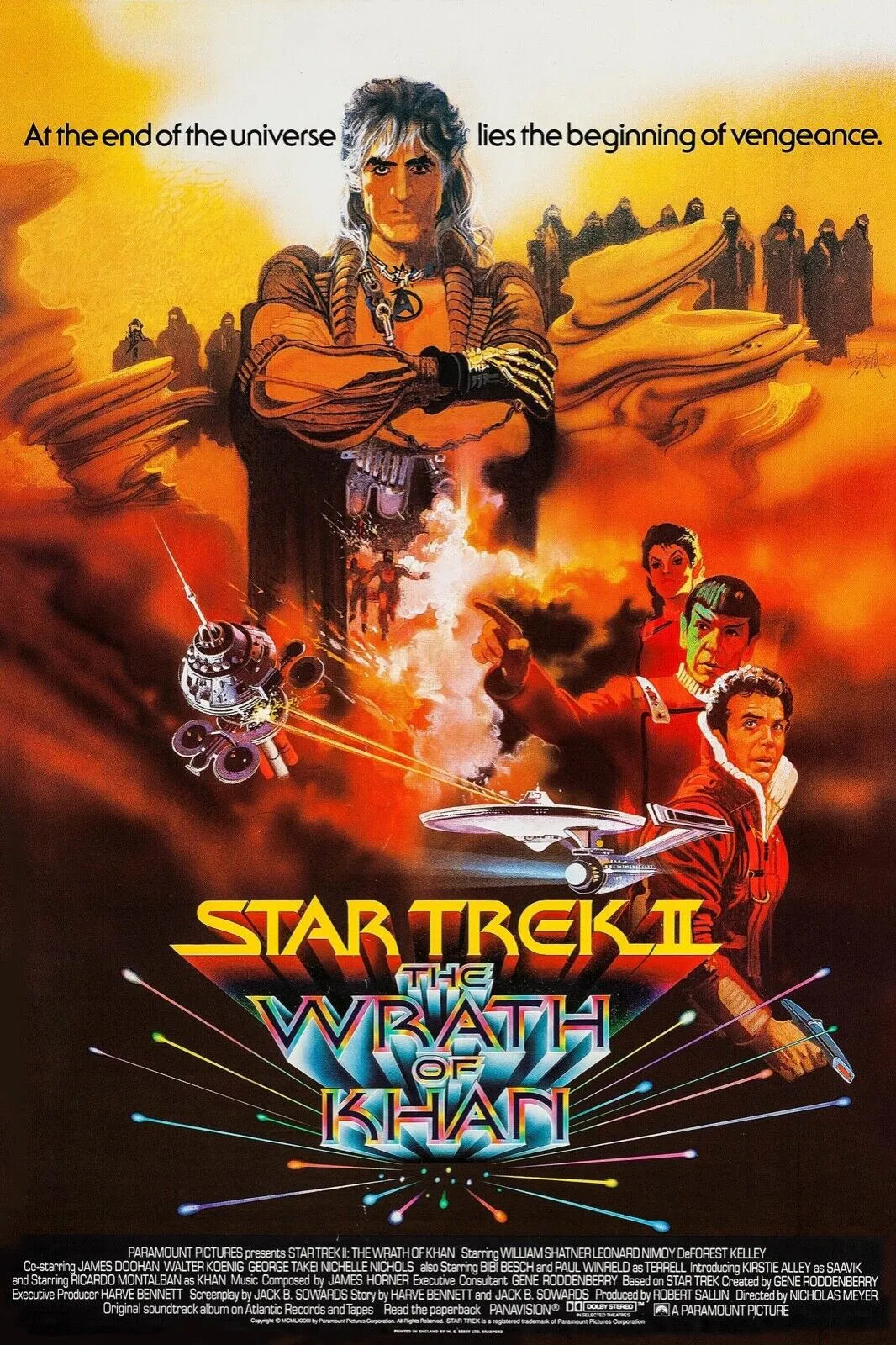 STAR TREK, THE WRATH OF KHAN, REPRO AFFICHE SÉRIE HQ