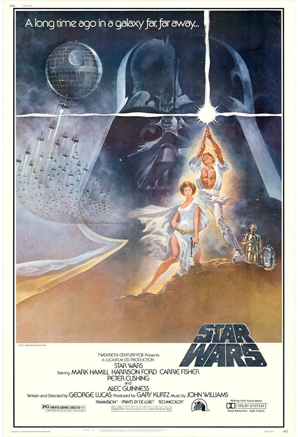 STAR WARS, GEORGE LUCAS, REPRO AFFICHE CINEMA VINTAGE, HQ
