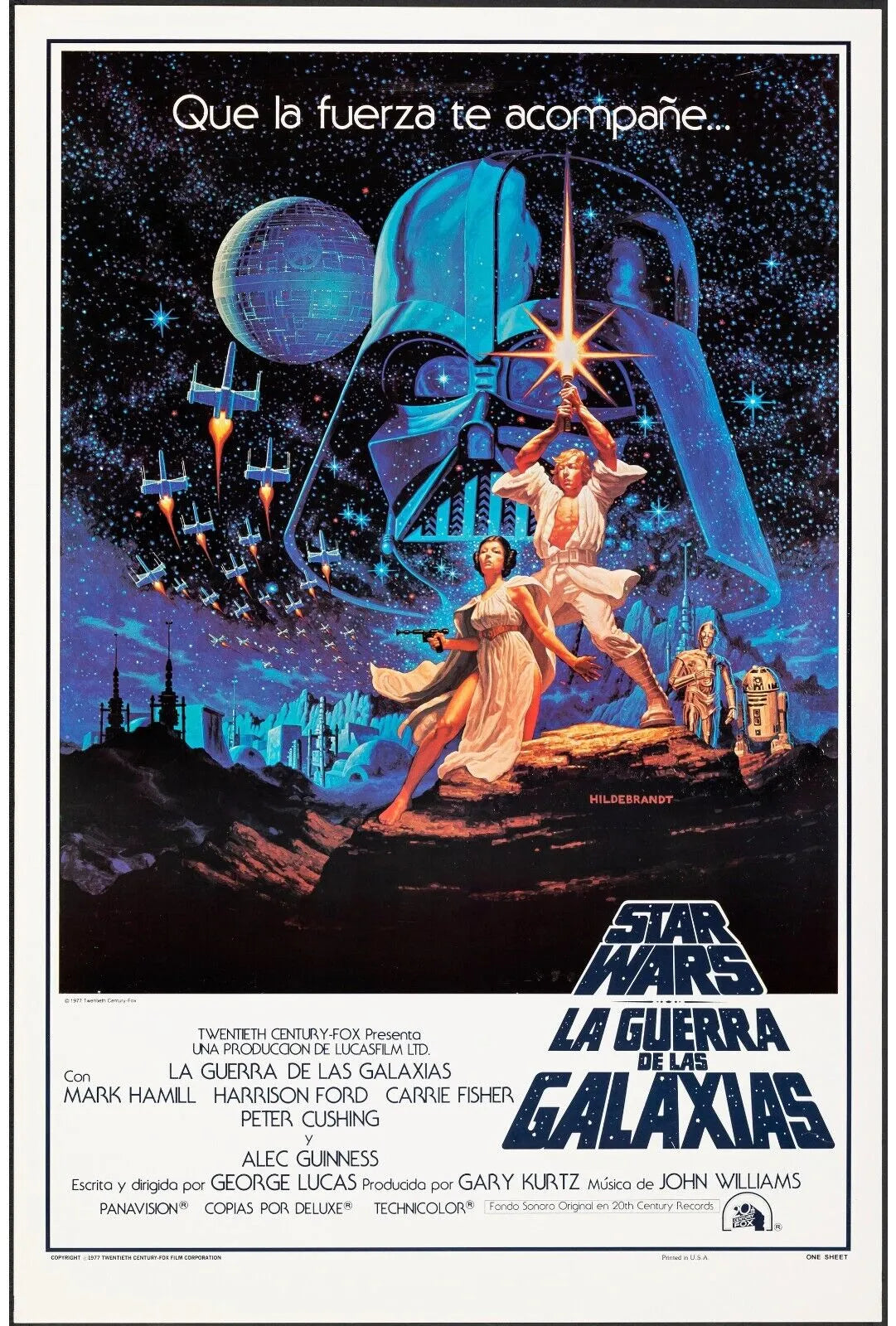 STAR WARS, LA GUERRE DES ÉTOILES, GEORGE LUCAS - REPRO MOVIE POSTER, VINTAGE, HQ