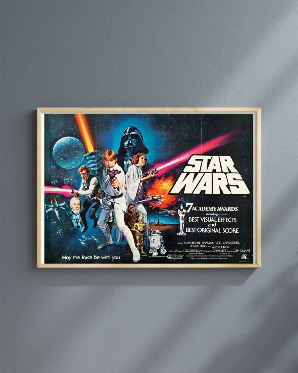 STAR WARS, GEORGE LUCAS, HARRISON FORD, REPRO AFFICHE CINEMA VINTAGE HQ