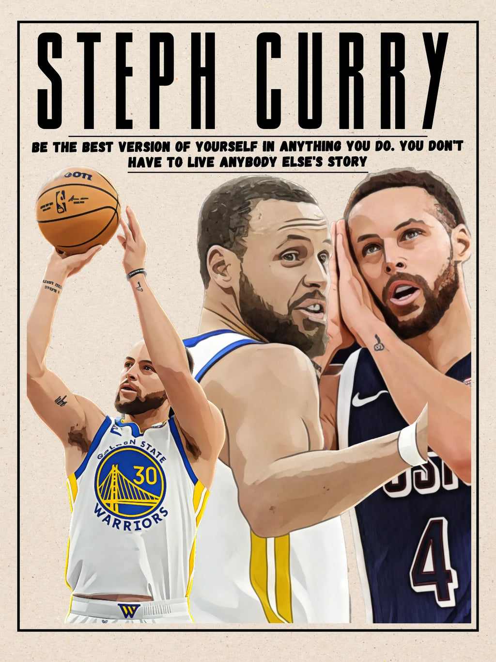 STEPH CURRY NBA, GOLDEN STATE WARRIORS, MOVIE POSTER HQ