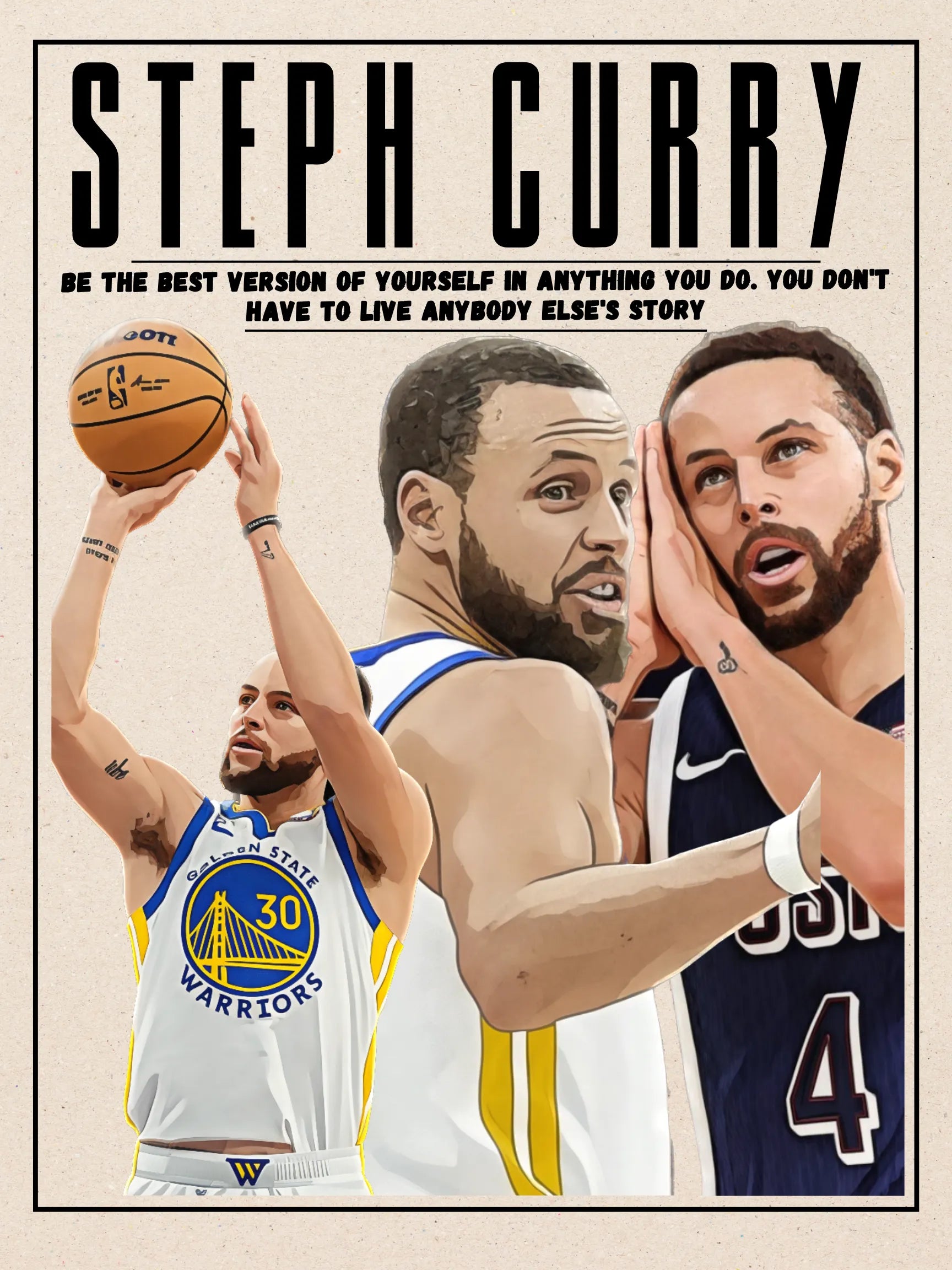 STEPH CURRY NBA, GOLDEN STATE WARRIORS, MOVIE POSTER HQ