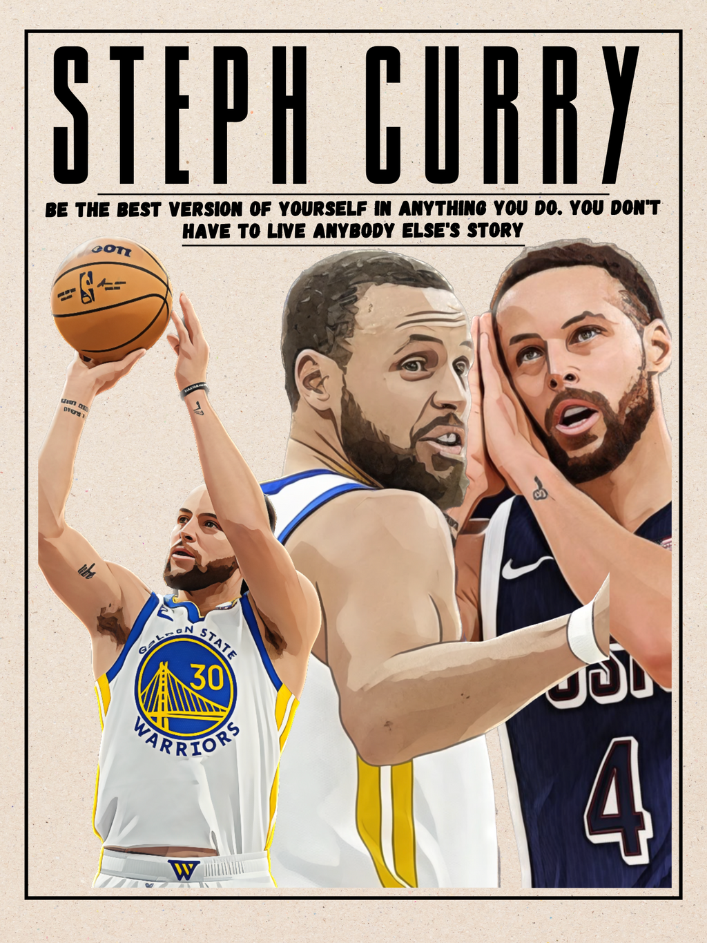 STEPH CURRY NBA, GOLDEN STATE WARRIORS, MOVIE POSTER HQ