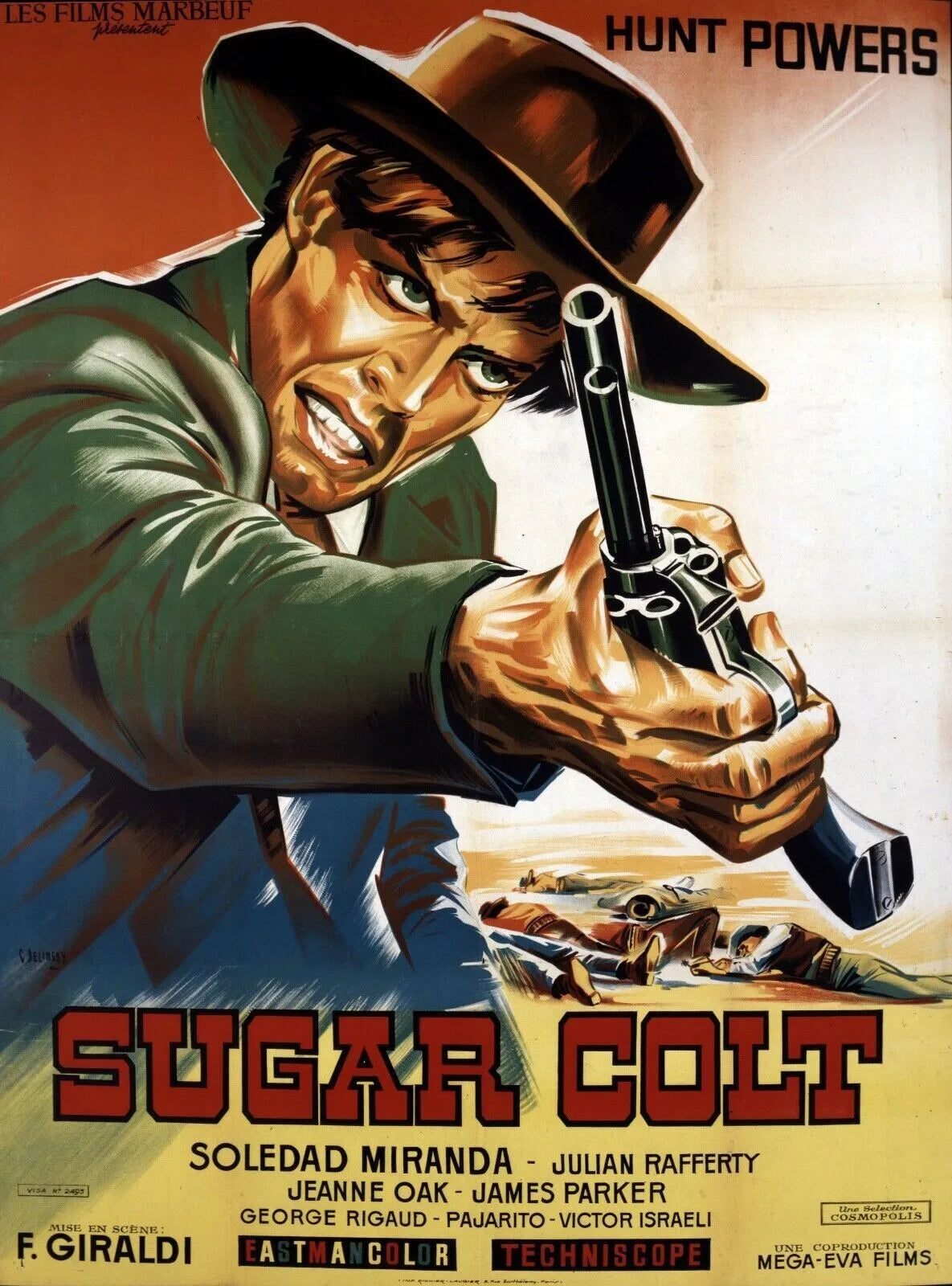 SUGAR COLT, JACK BETTS, 1966, REPRO AFFICHE CINÉMA VINTAGE, HQ