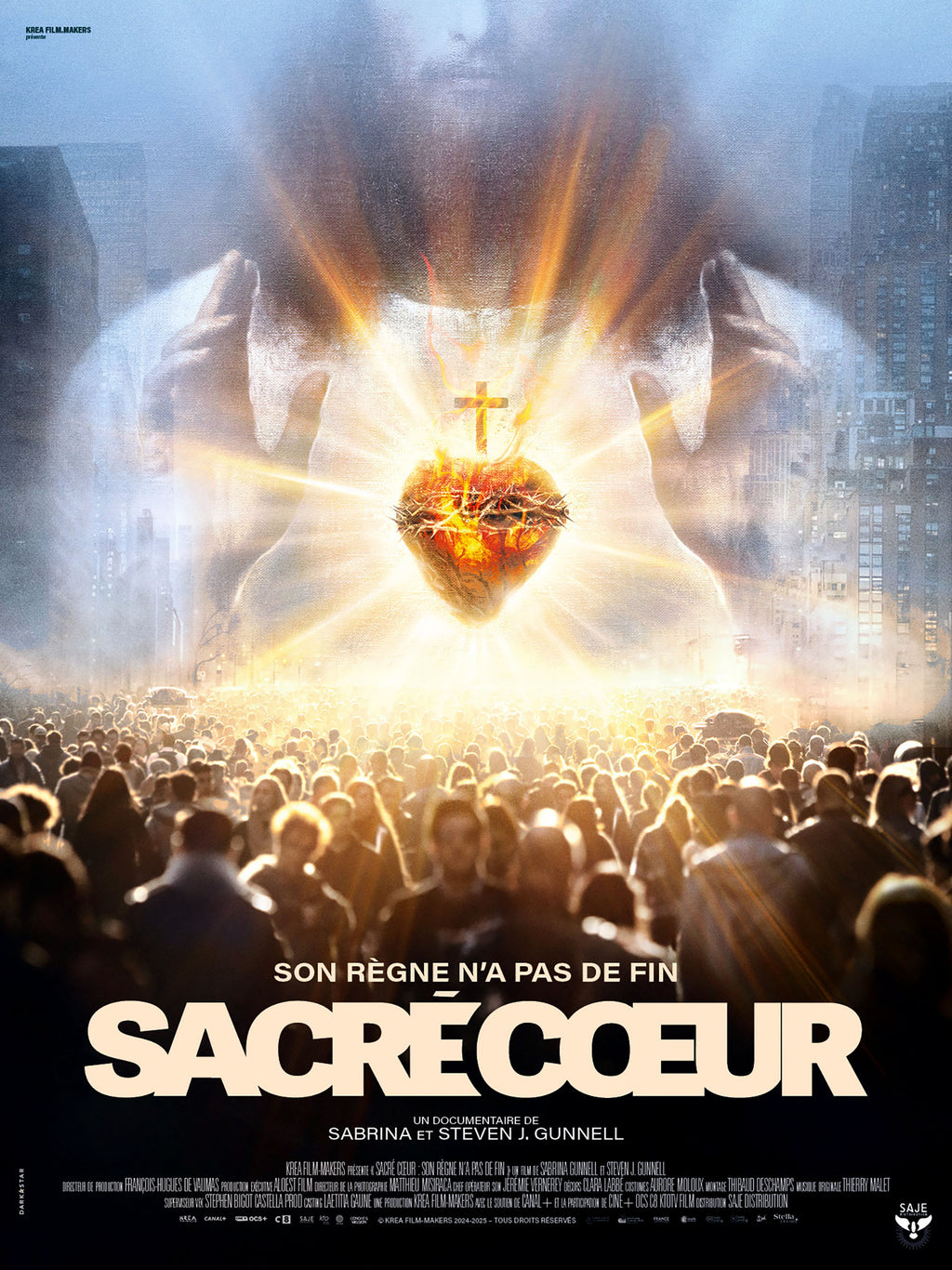 Affiche du documentaire Sacré Cœur (2024). Film spirituel puissant et visuel marquant. Reproduction haute qualité – Poster Hub Studio.