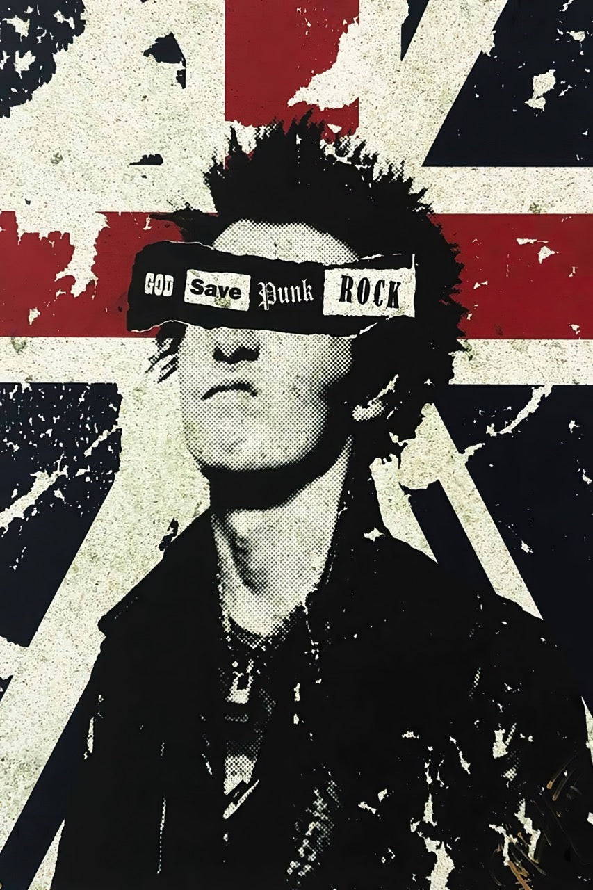 SID VICIOUS – GOD SAVE PUNK ROCK – SEX PISTOLS  – Poster Hub Studio