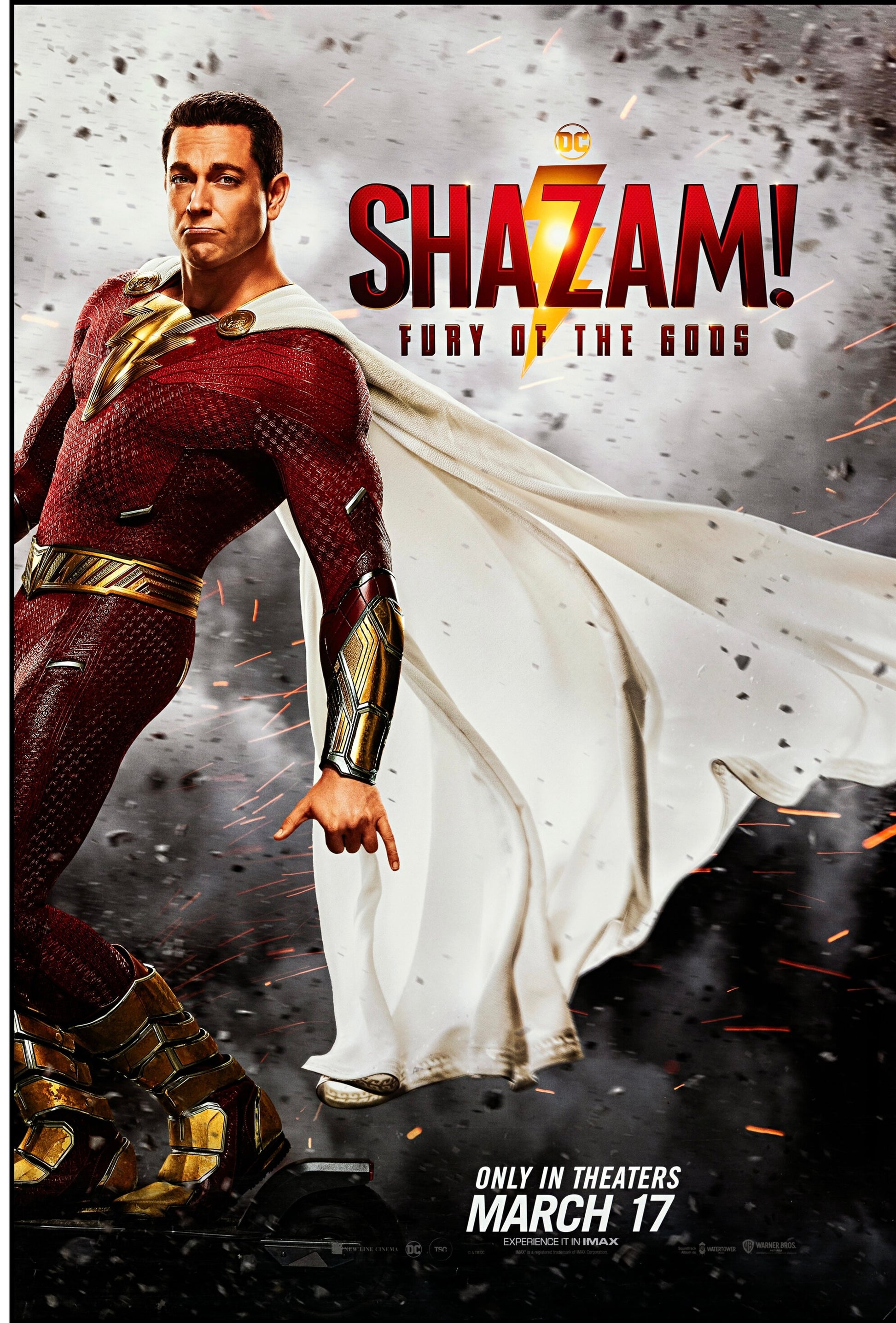 SHAZAM! FURY OF THE GODS, ZACHARY LEVI, 2023, POSTER HUB STUDIO RÉTRO – HQ