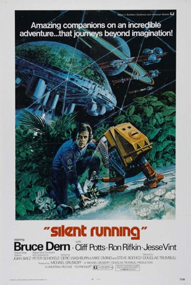 Affiche du film Silent Running (1972). Science-fiction culte avec Bruce Dern. Univers spatial écologique. Reproduction HQ – Poster Hub Studio.