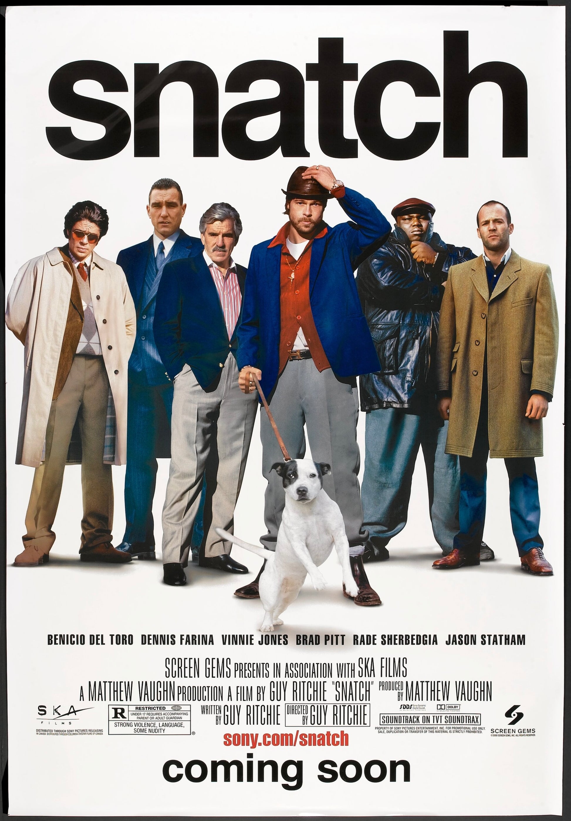 SNATCH – TU BRAQUES OU TU RAQUES – FILM DE GUY RITCHIE (2000) – BRAD PITT – AFFICHE CINÉMA CRIME COMÉDIE – REPRODUCTION – POSTER HUB STUDIO – HQ