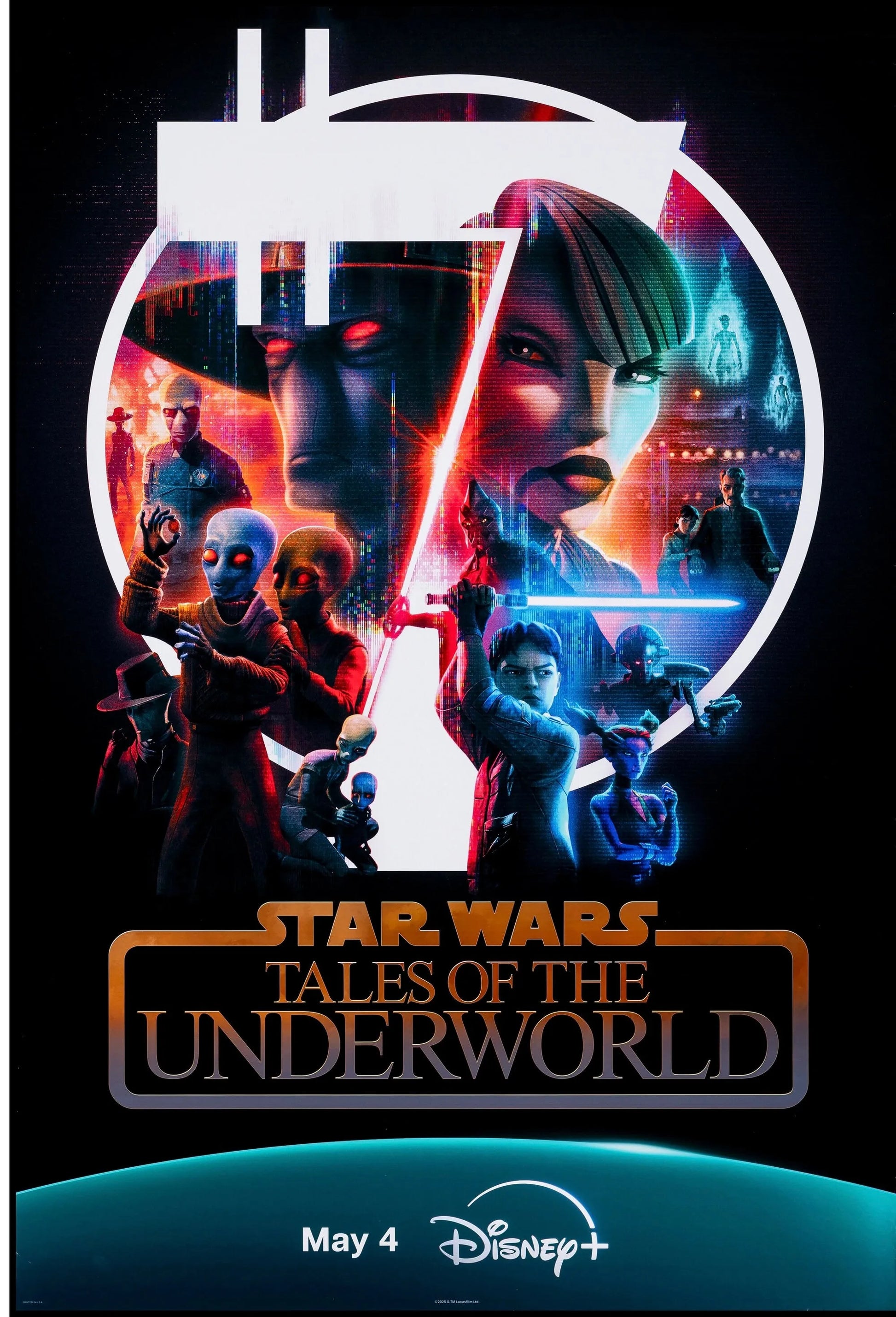 STAR WARS: TALES OF THE UNDERWORLD – ASAJJ VENTRESS & CAD BANE – 2025, AFFICHE VINTAGE CINÉMA RÉTRO, HQ