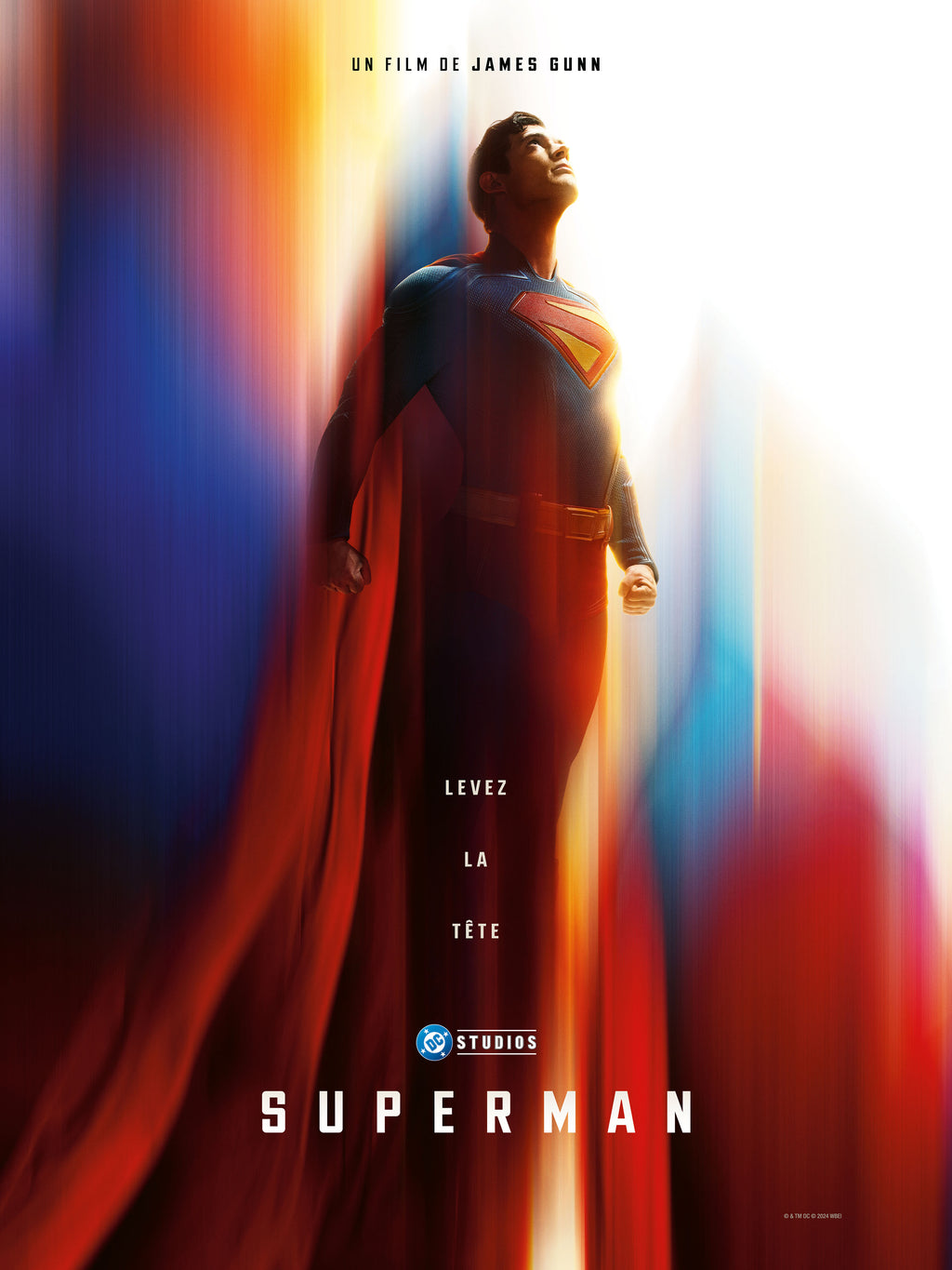 Affiche du film Superman (2025) réalisé par James Gunn. Nouveau héros DC iconique. Reproduction HQ – Poster Hub.