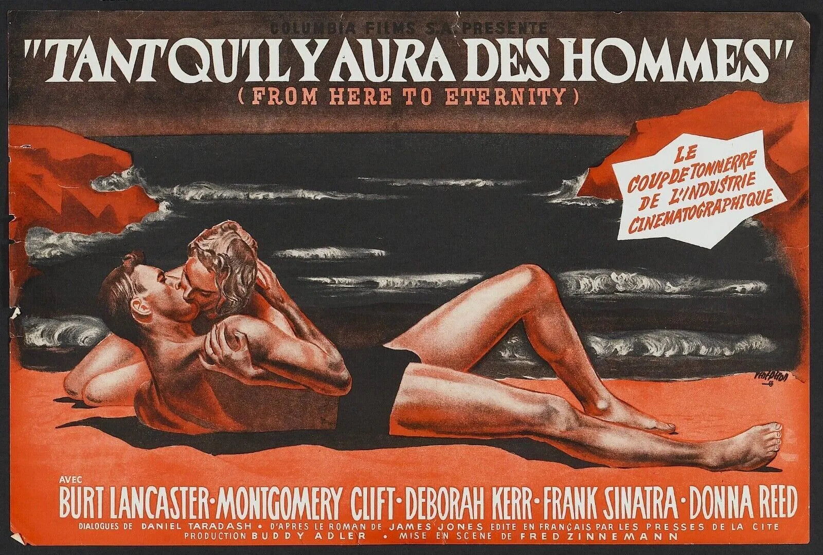 TANT QU’IL Y AURA DES HOMMES, BURT LANCASTER - REPRO MOVIE POSTER, VINTAGE, HQ.