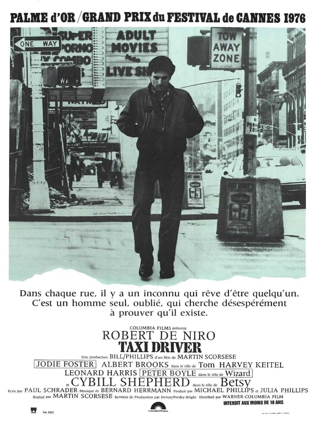 TAXI DRIVER, ROBERT De NIRO, MARTIN SCORSESE, 1976, Repro affiche cinéma, HQ