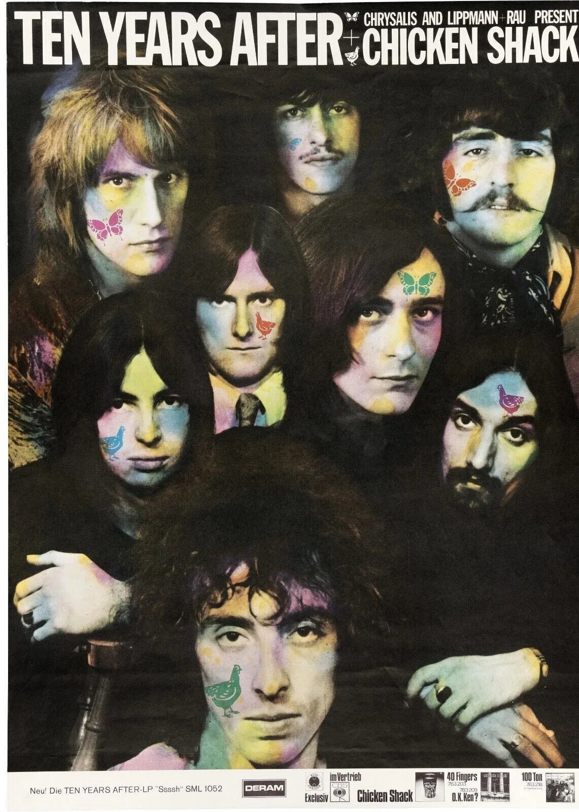 TEN YEARS AFTER, CHICKEN SHACK, 1969, Repro poster Music HQ