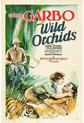 TERRE DE VOLUPTE, WILD ORCHIDS, GRETA GARBO, 1929, repro affiche de cinema, HQ