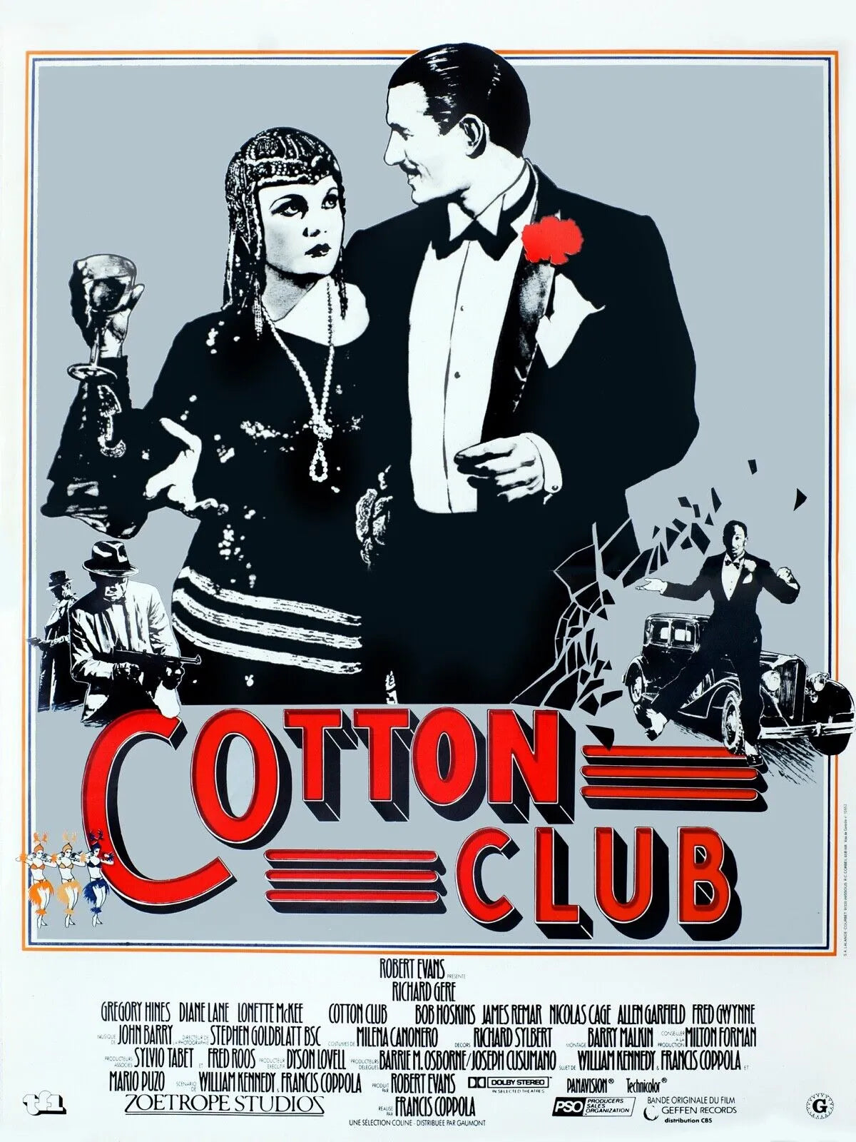 THE COTTON CLUB, FRANCIS FORD COPPOLA, 1984, Repro affiche CINEMA VINTAGE, HQ