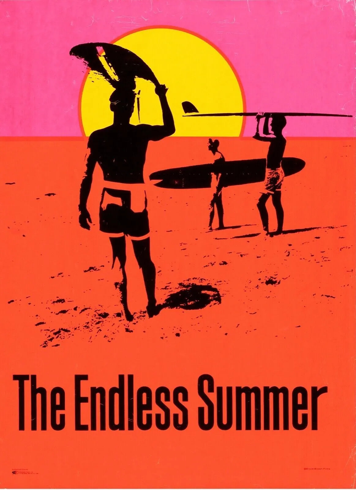 THE ENDLESS SUMMER, BRUCE BROWN, REPRO AFFICHE SPORT SURF, VINTAGE, HQ.