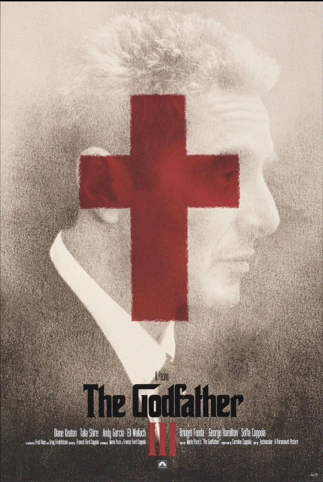 THE GODFATHER PART III, LE PARRAIN 3, AL PACINO, REPRO AFFICHE CINÉMA, HQ