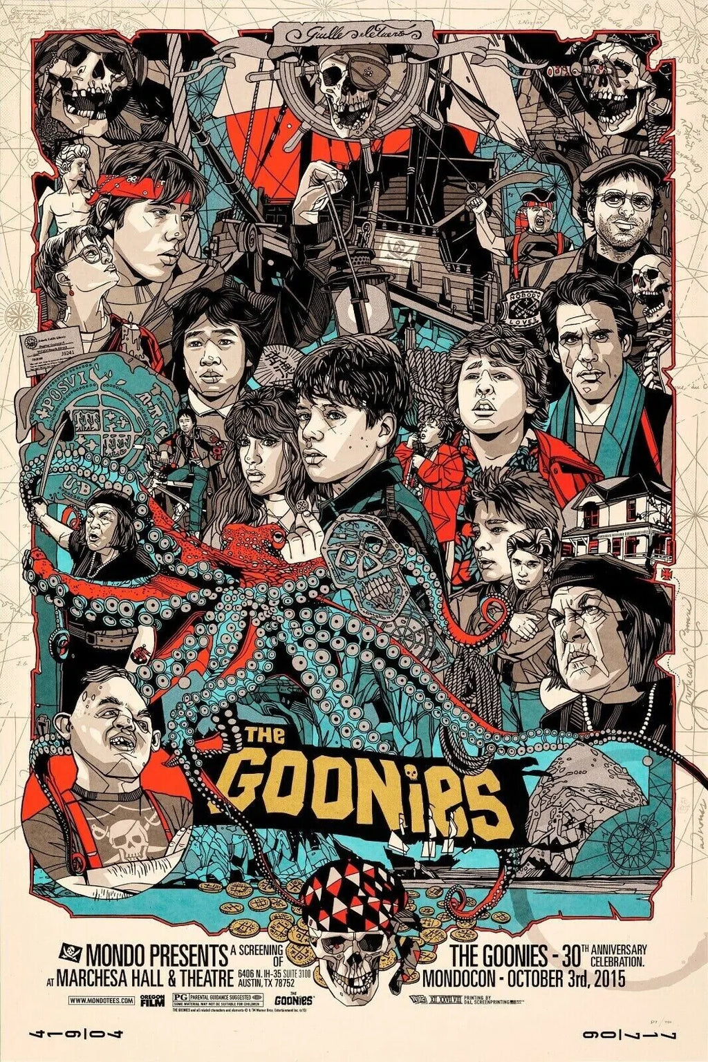 THE GOONIES, SEAN ASTIN, 1985, REPRO AFFICHE CINEMA VINTAGE HQ
