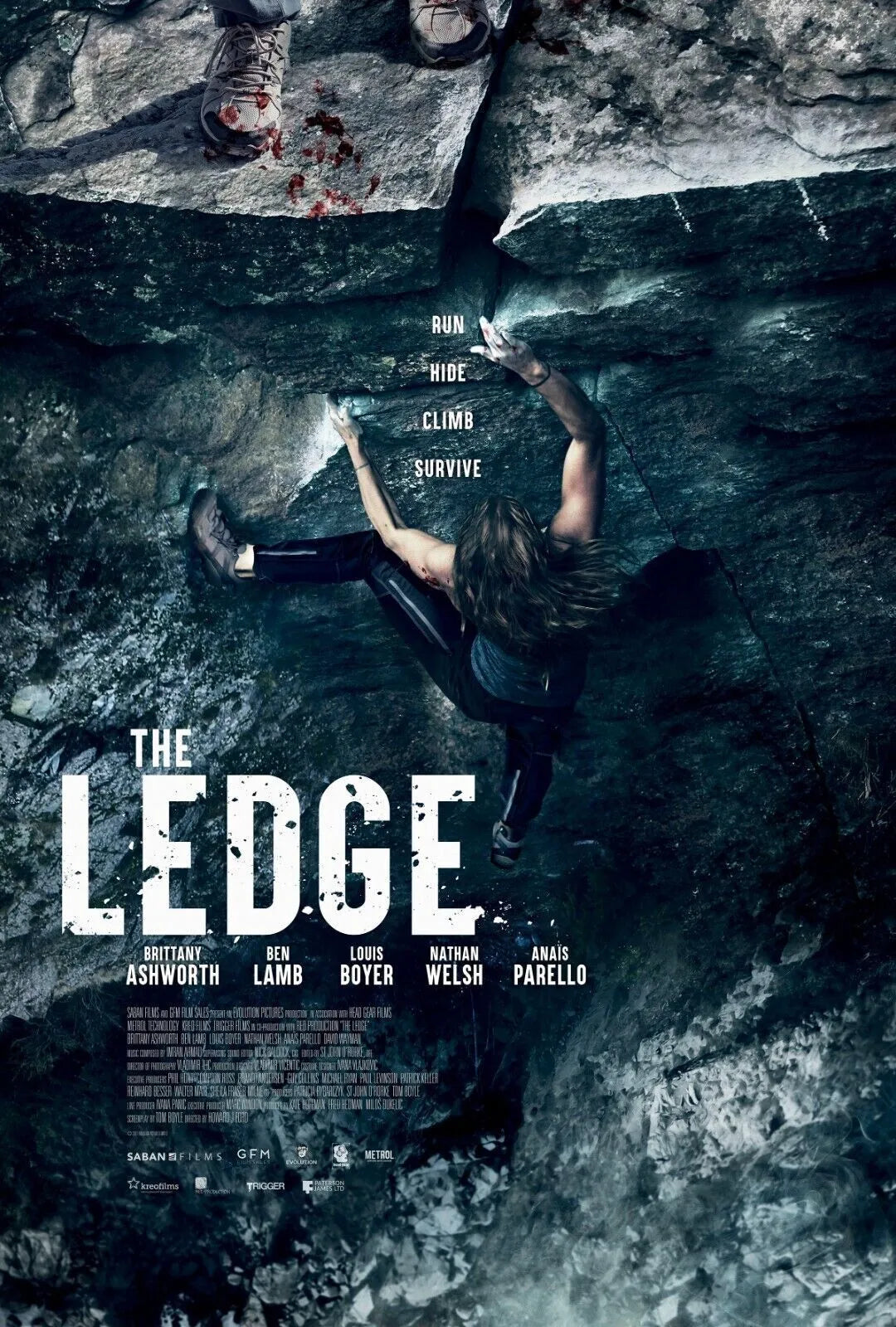THE LEDGE, BRITTANY ASHWORTH, BEN LAMB, 2022, repro affiche de cinema, HQ