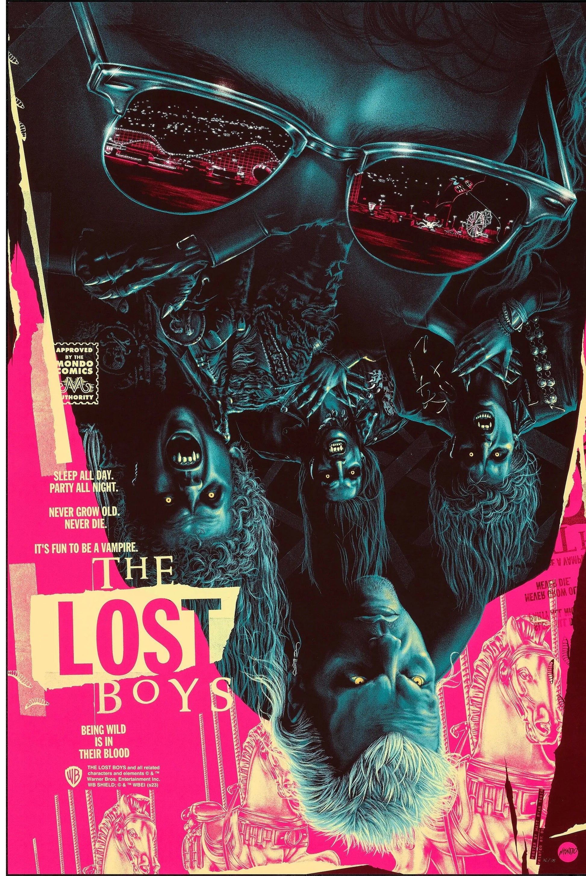 THE LOST BOYS – KIEFER SUTHERLAND – 1987, AFFICHE VINTAGE CINÉMA RÉTRO, HQ
