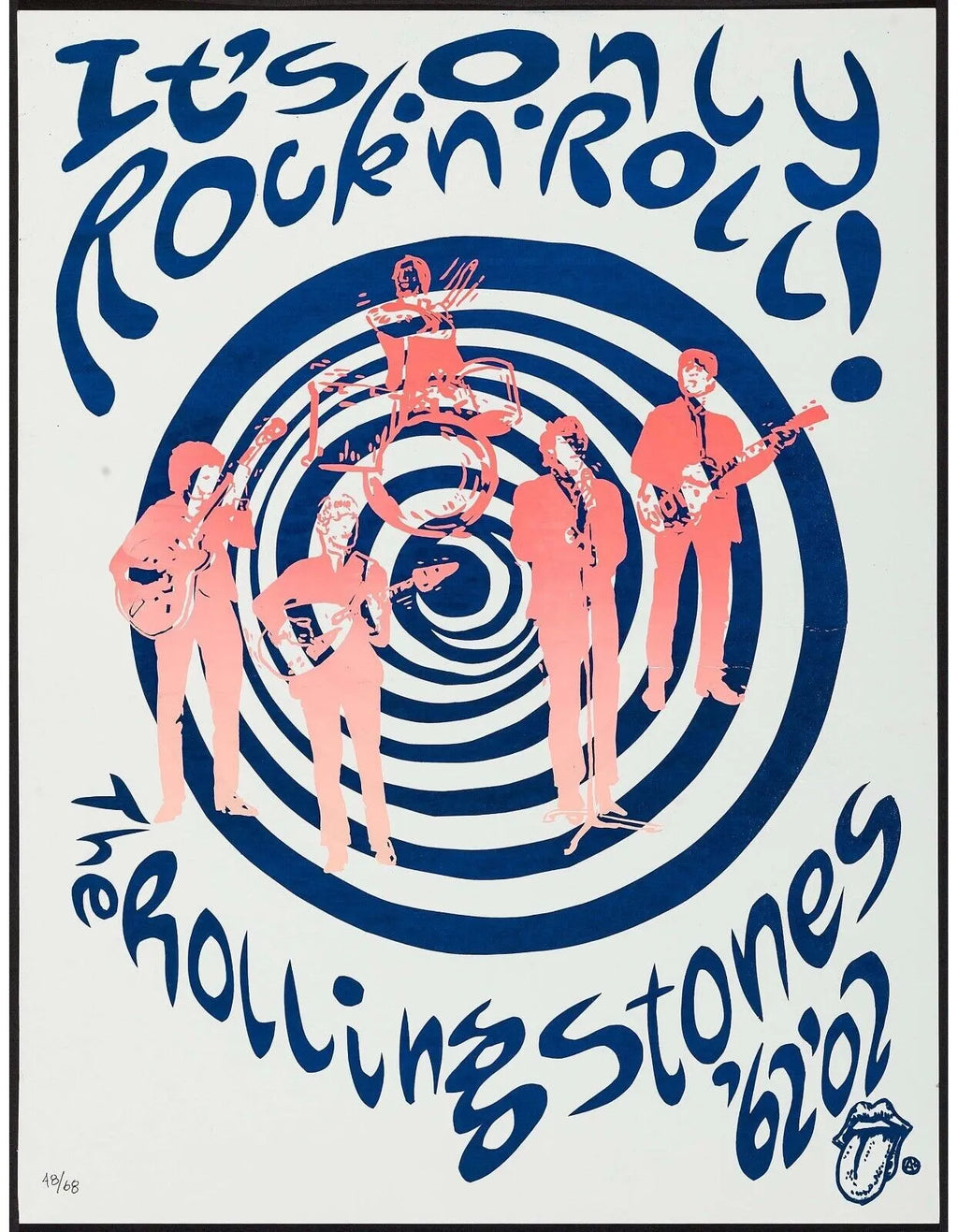 THE ROLLING STONE, IT'S ONLY ROCK N' ROLL, REPRO AFFICHE MUSIQUE VINTAGE ROCK