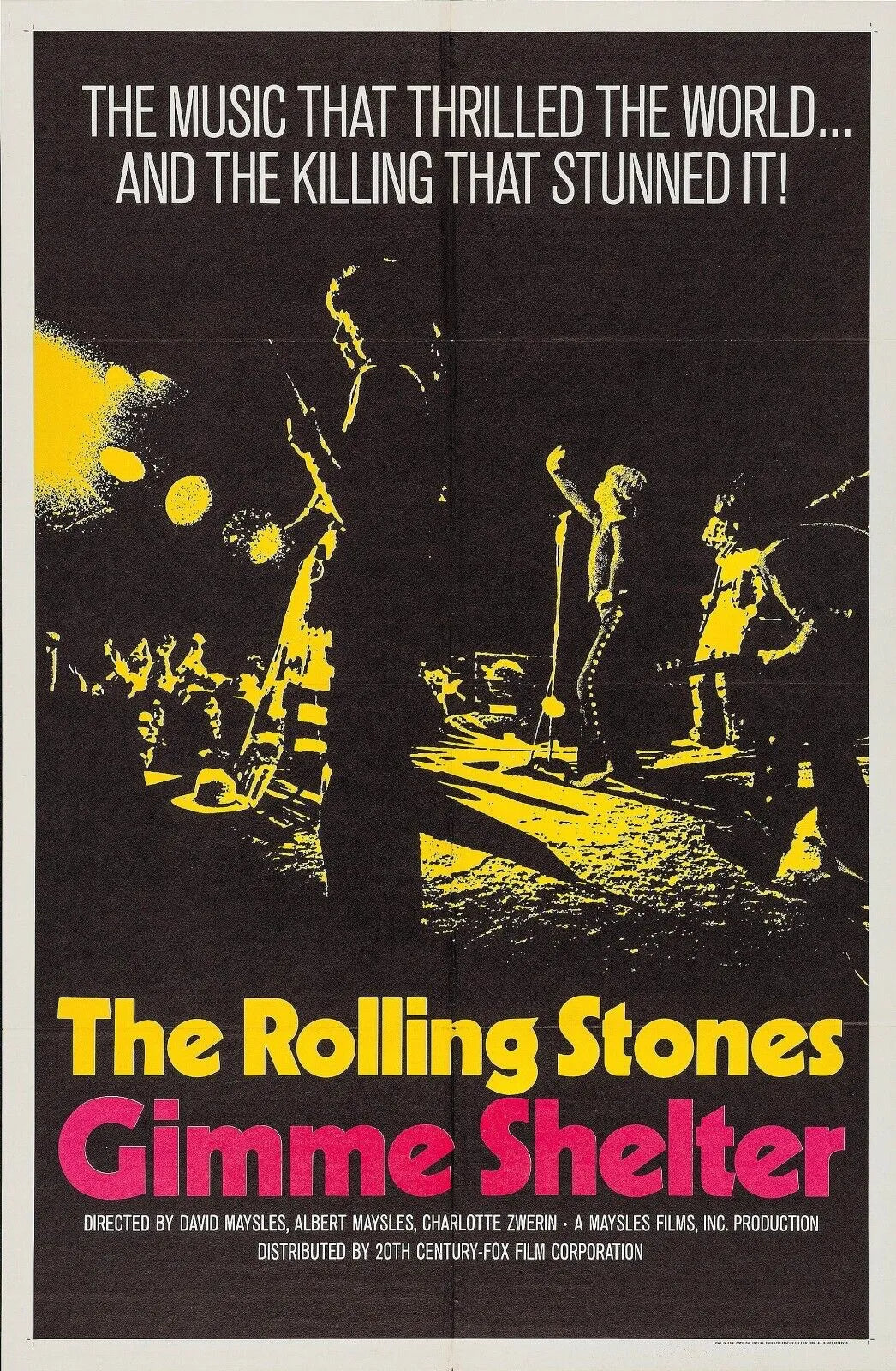 THE ROLLING STONES, GIMME SHELTER, REPRO VINTAGE ROCK POSTER, HQ