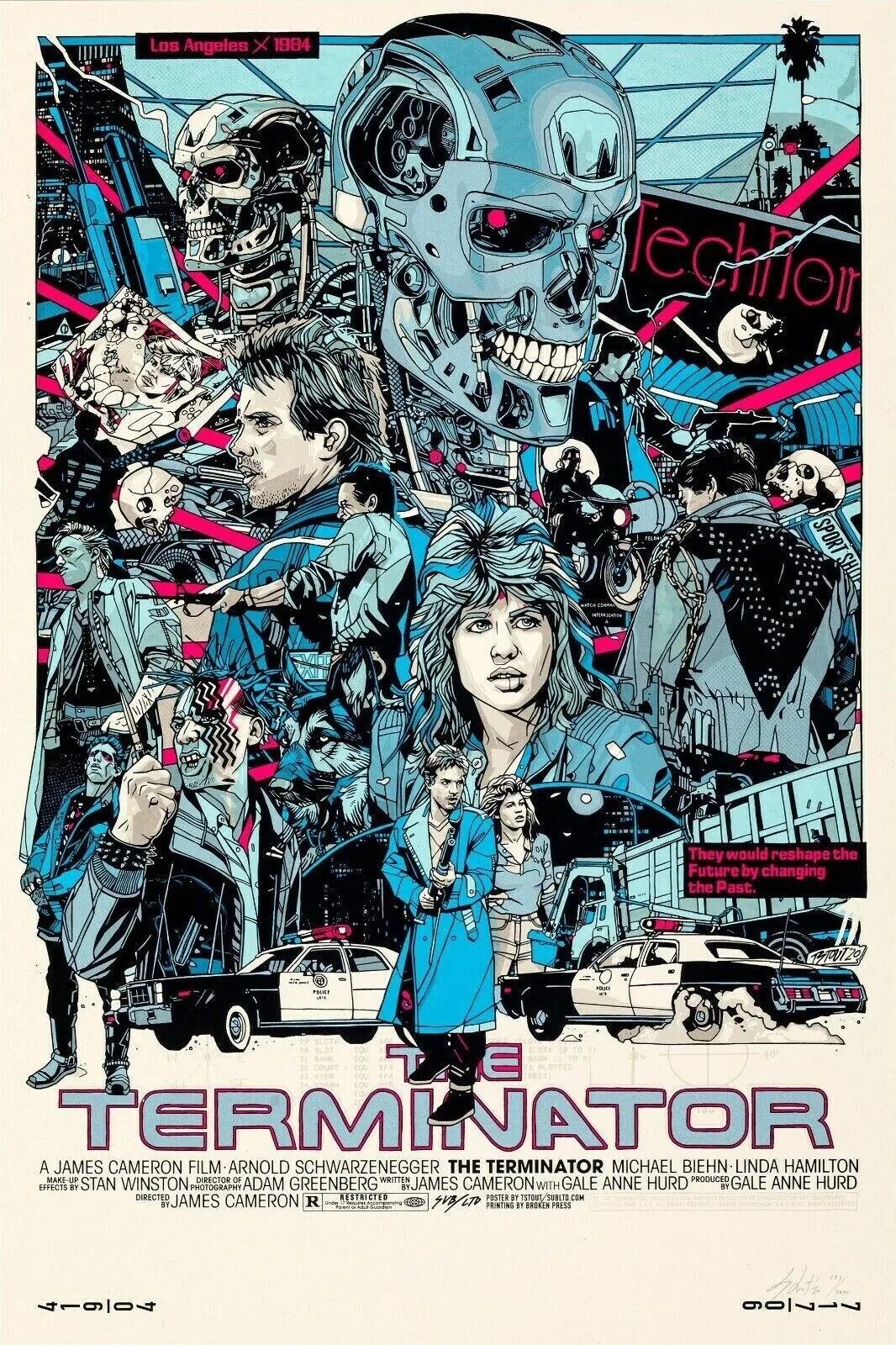 THE TERMINATOR - ARNOLD SCHWARZENEGGER - 1984, Vintage HQ Cinema Poster