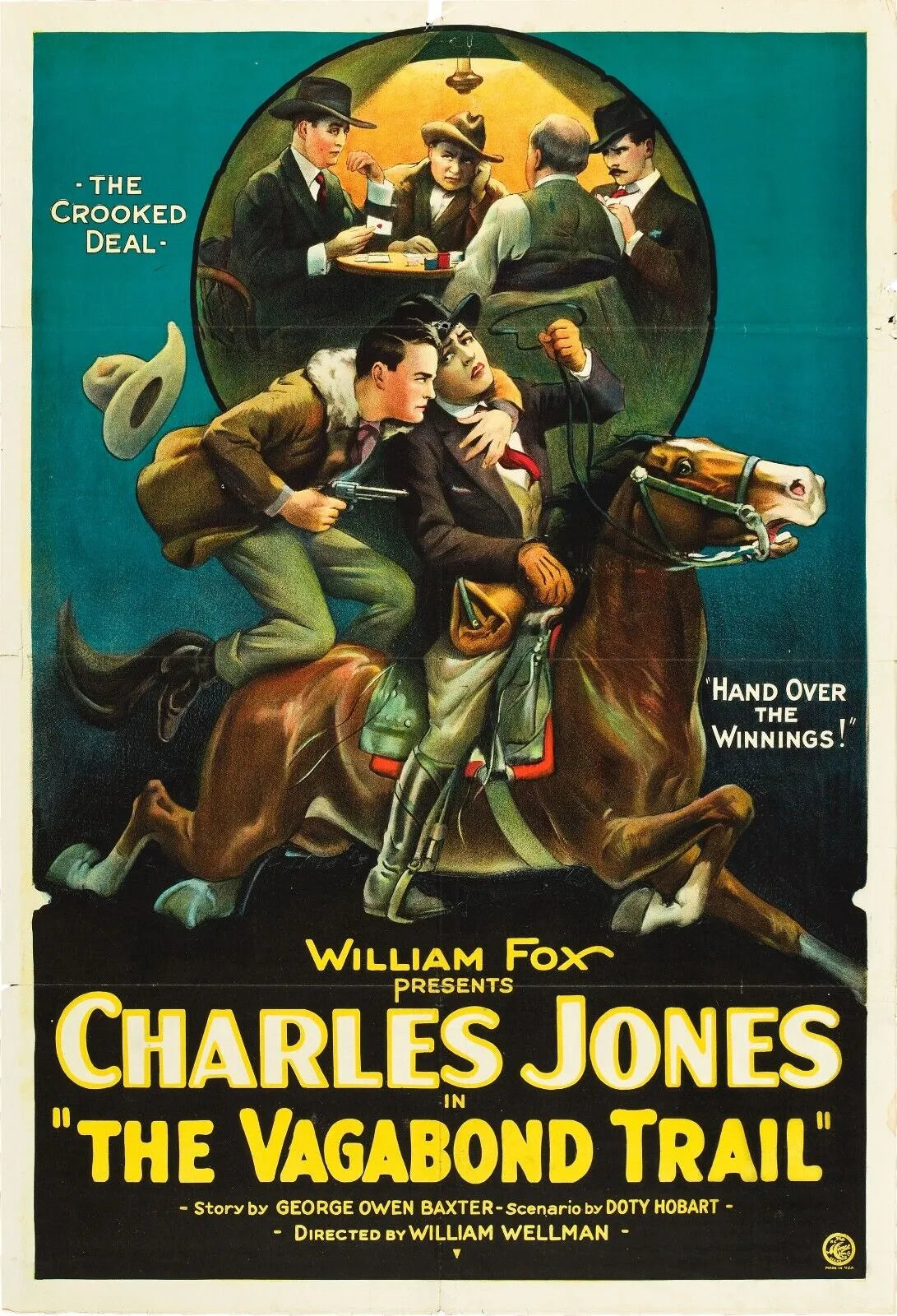 THE VAGABOND TRAIL, BUCK JONES, MARIAN NIXON, REPRO AFFICHE CINEMA VINTAGE, HQ